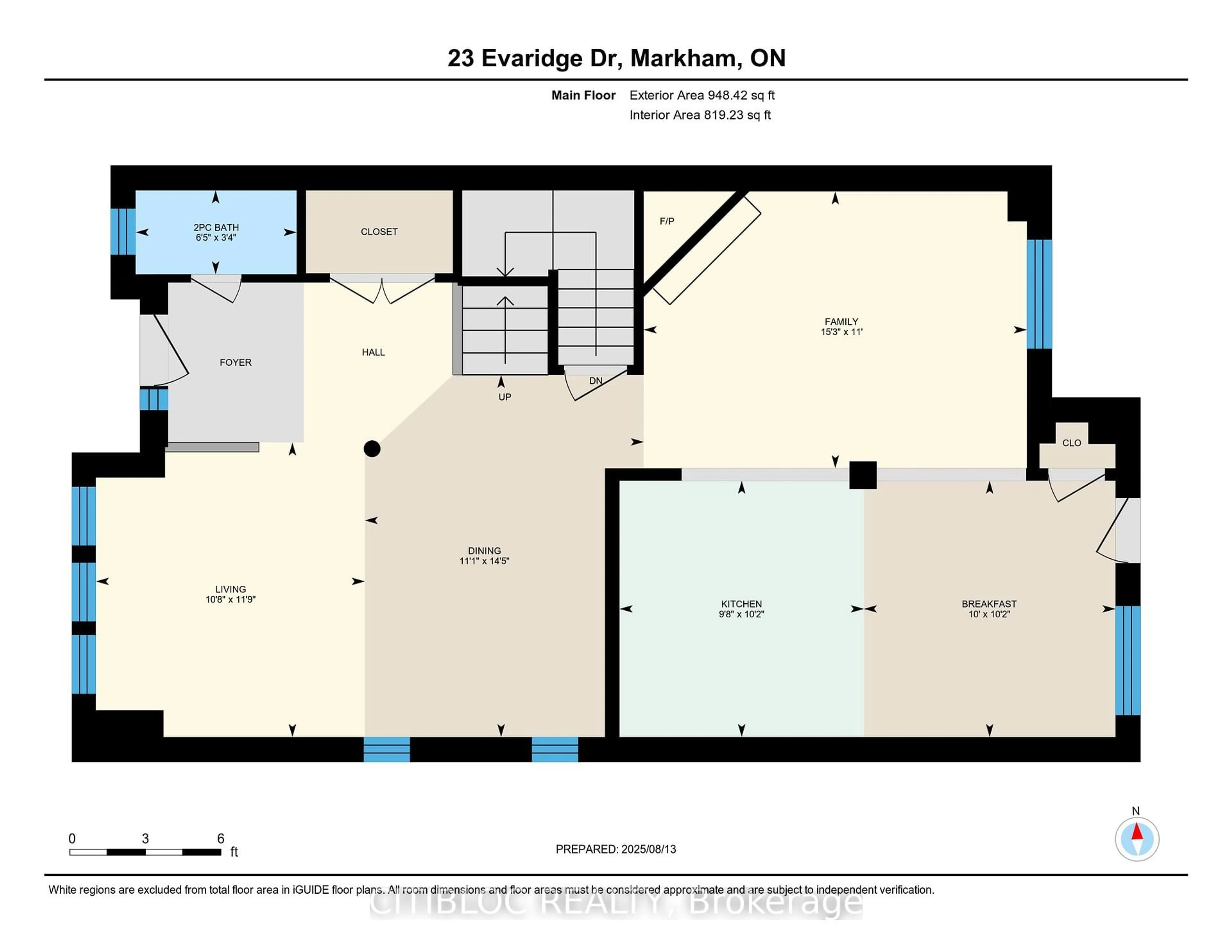 Floor plan for 23 Evaridge Dr, Markham Ontario L6B 1E7