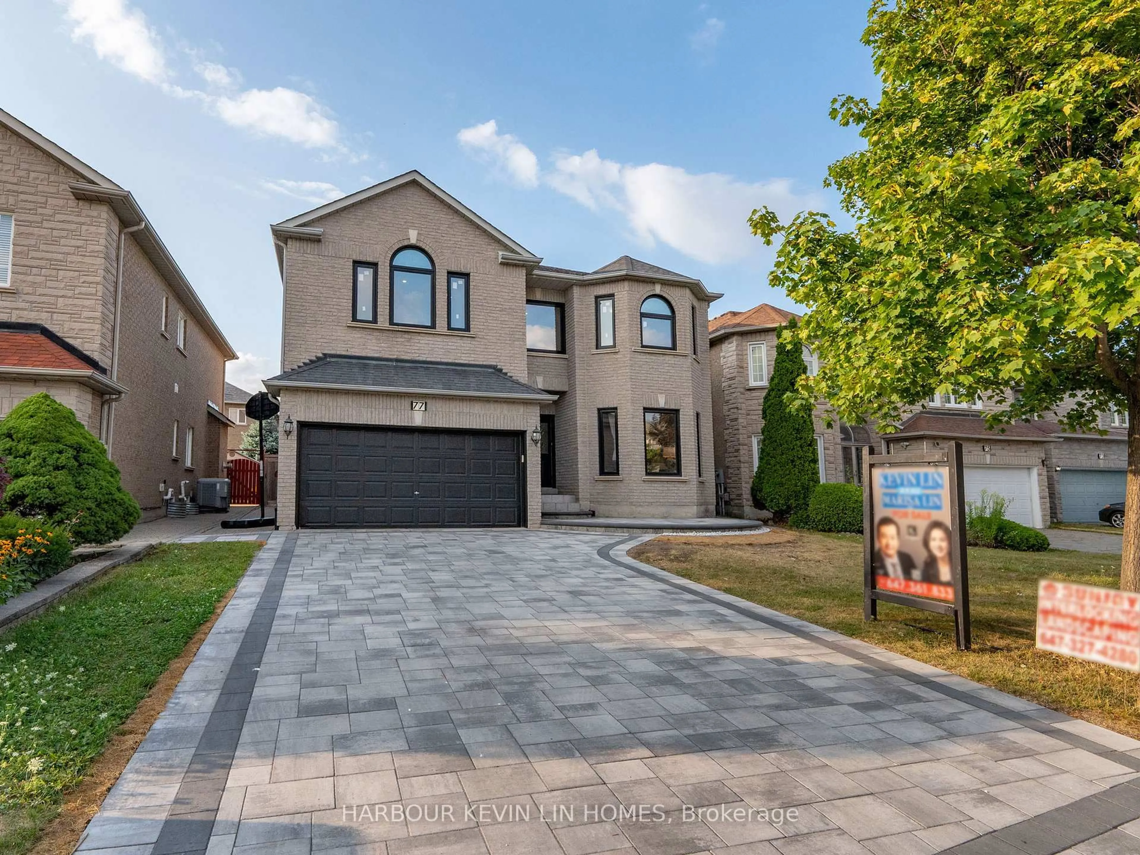 Home with brick exterior material, street for 77 Kevi Cres, Richmond Hill Ontario L4B 3C9