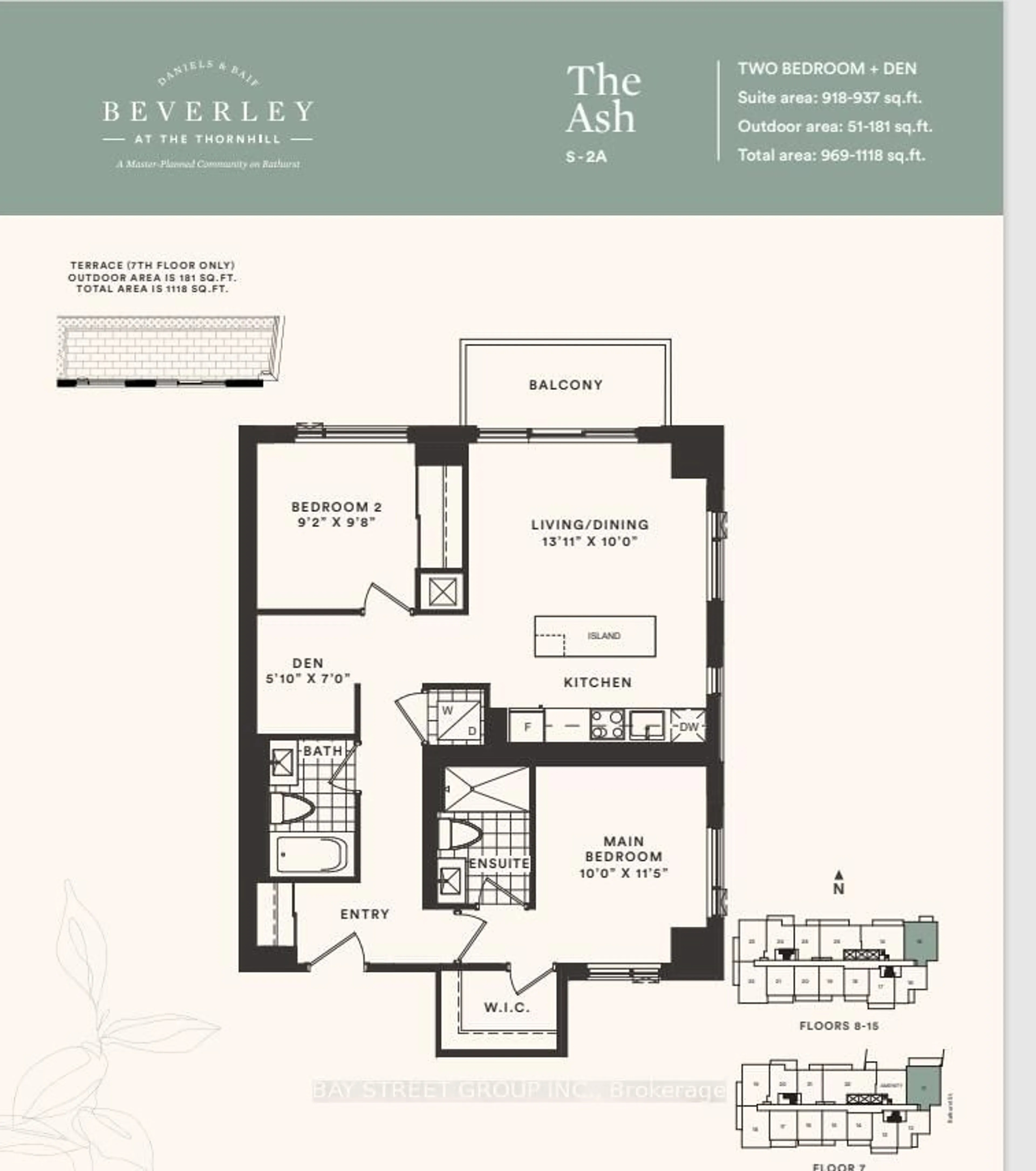 Floor plan for 7950 Bathurst St #1515, Vaughan Ontario L4J 0L4