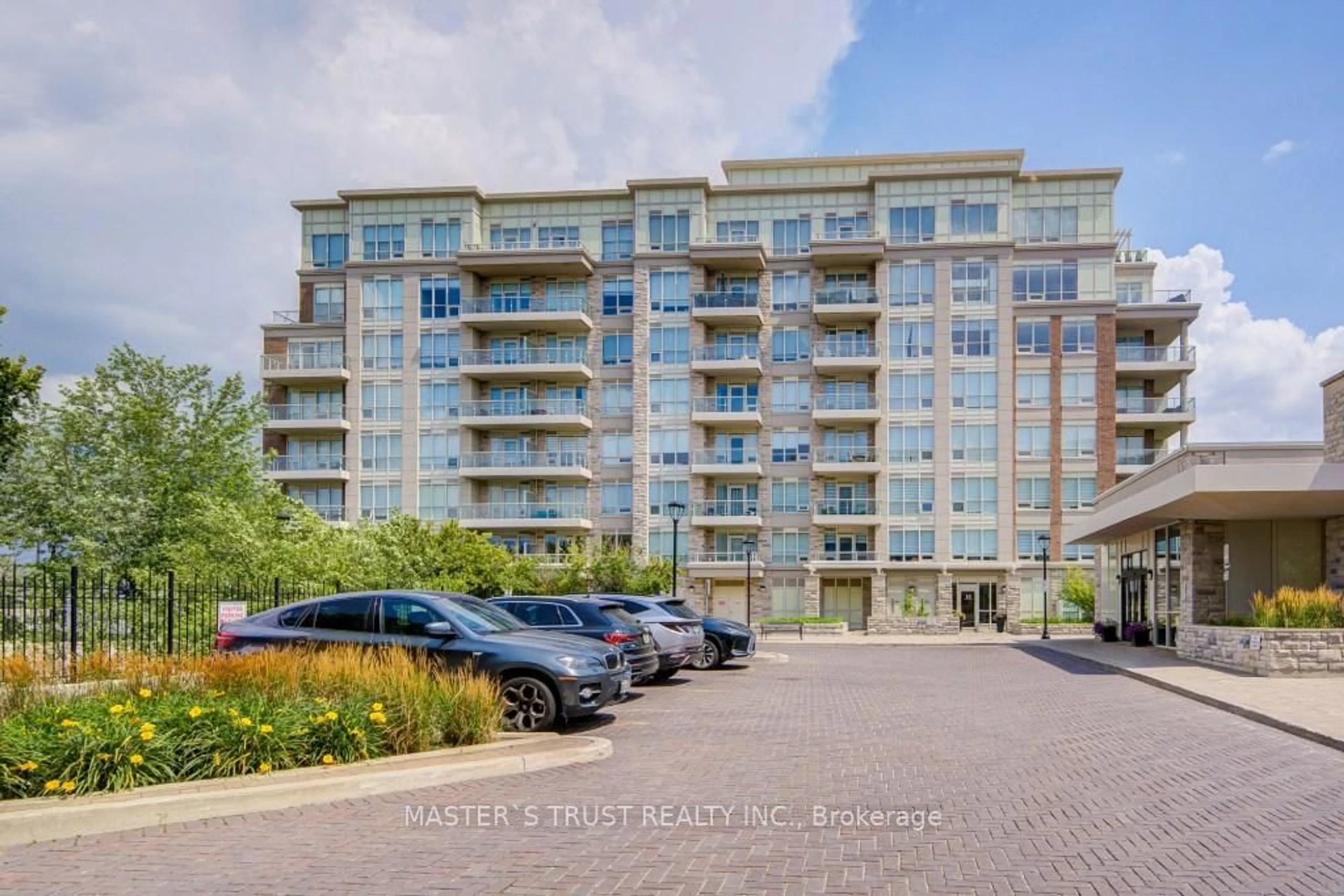 A pic from outside/outdoor area/front of a property/back of a property/a pic from drone, water/lake/river/ocean view for 15 Stollery Pond Cres #307, Markham Ontario L6C 0Y4