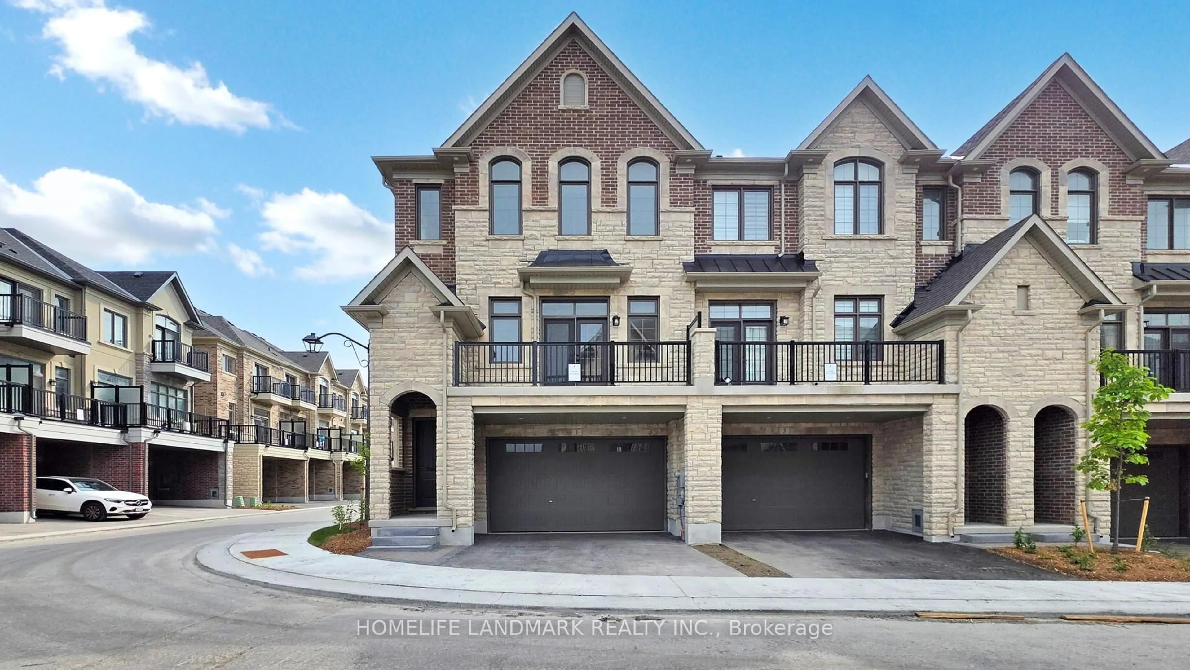 Home with brick exterior material, street for 1 AbbeyHill Lane, Markham Ontario L6C 3L5