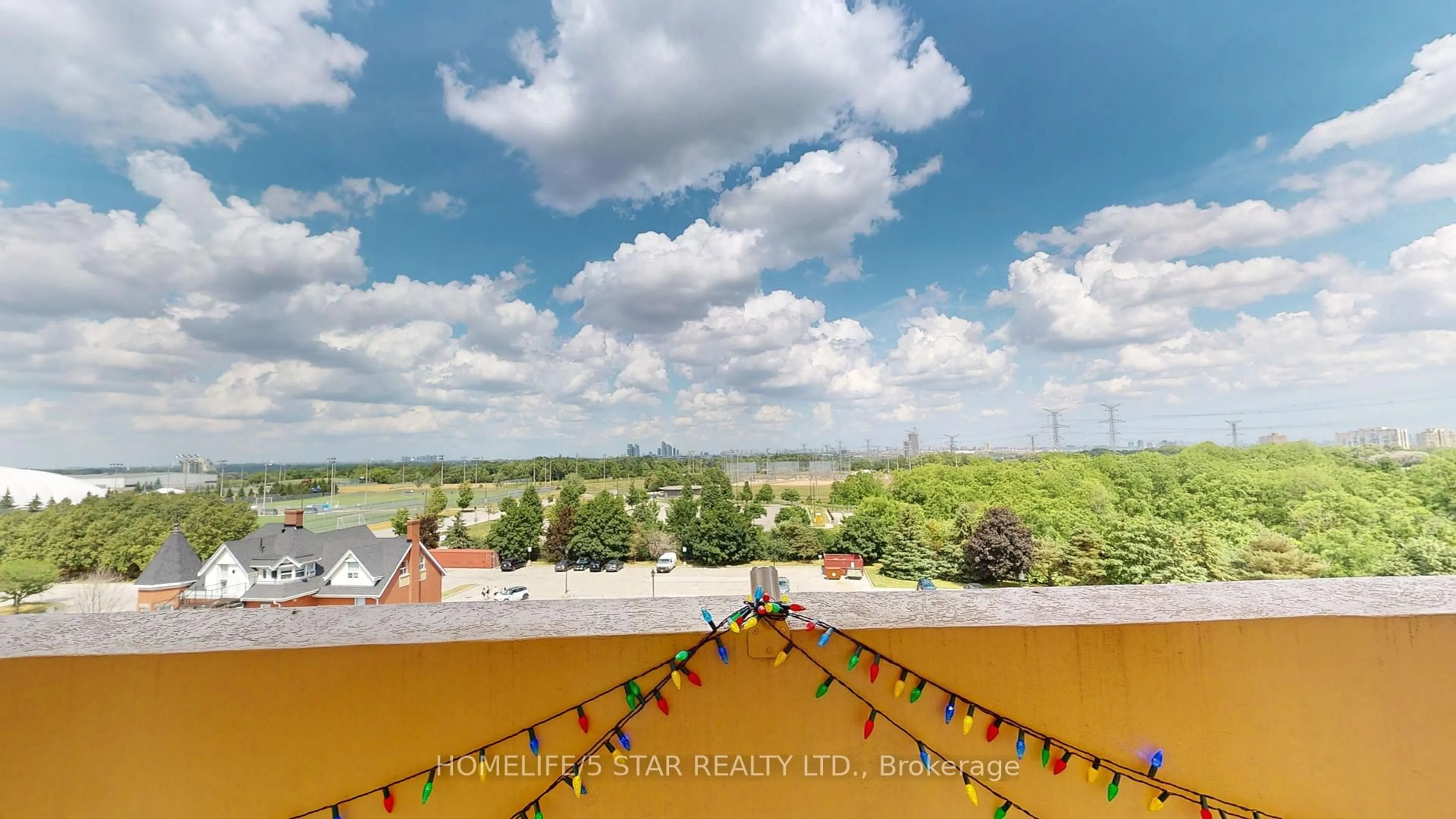 Balcony in the apartment, city buildings view from balcony for 7373 MARTIN GROVE Rd #607, Vaughan Ontario L4L 9K1