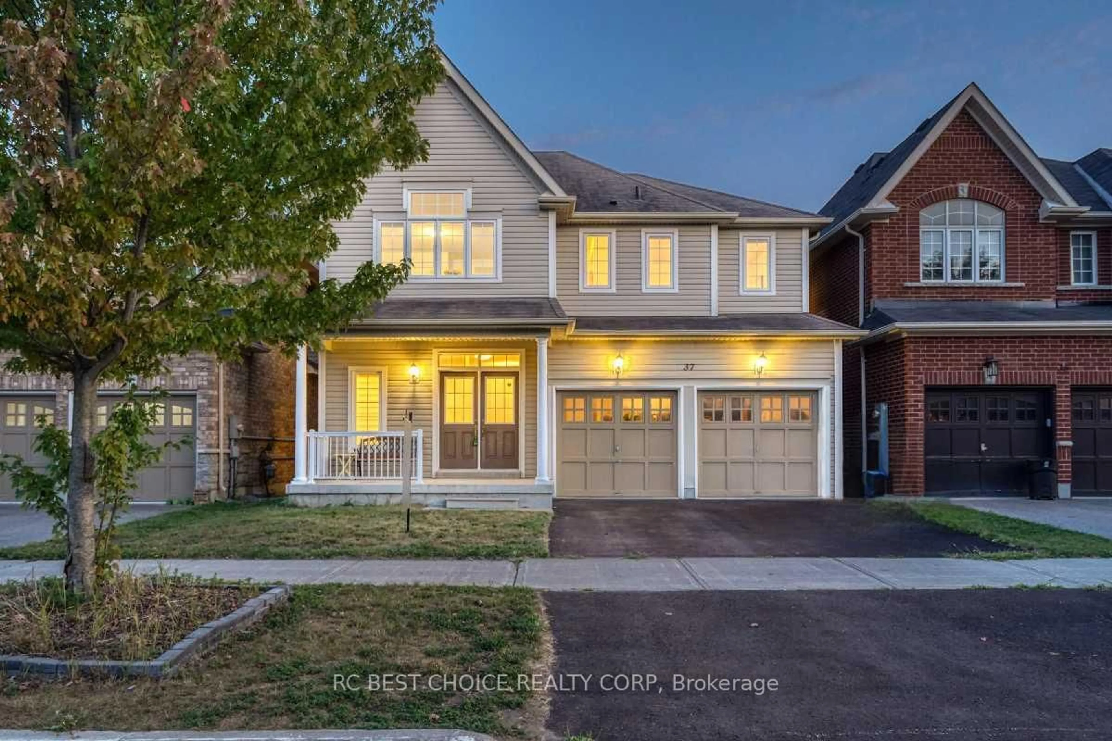 Home with brick exterior material, street for 37 Bud Leggett Cres, Georgina Ontario L4P 0B9