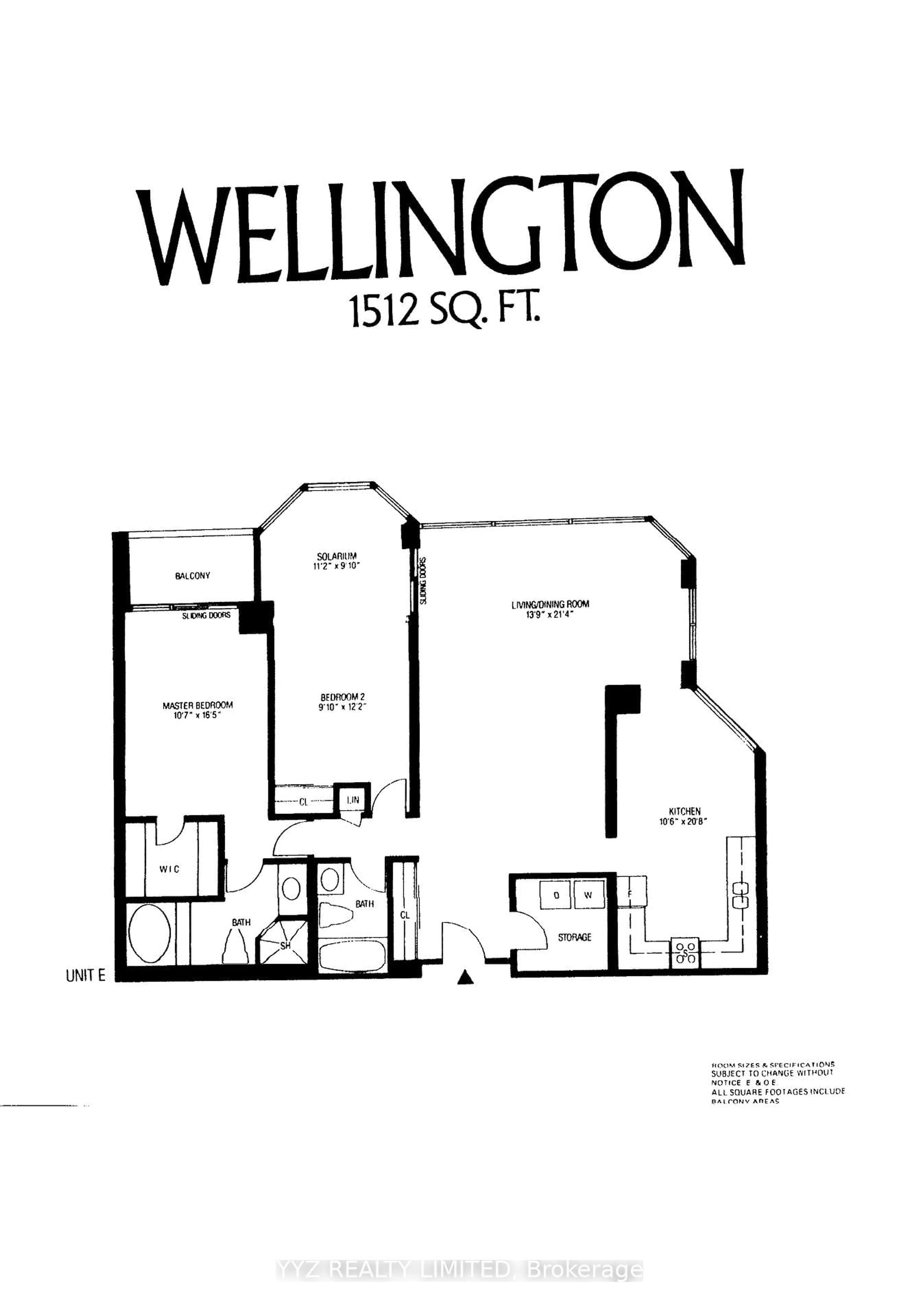 Floor plan for 1 Clark Ave #407, Vaughan Ontario L4J 7Y6
