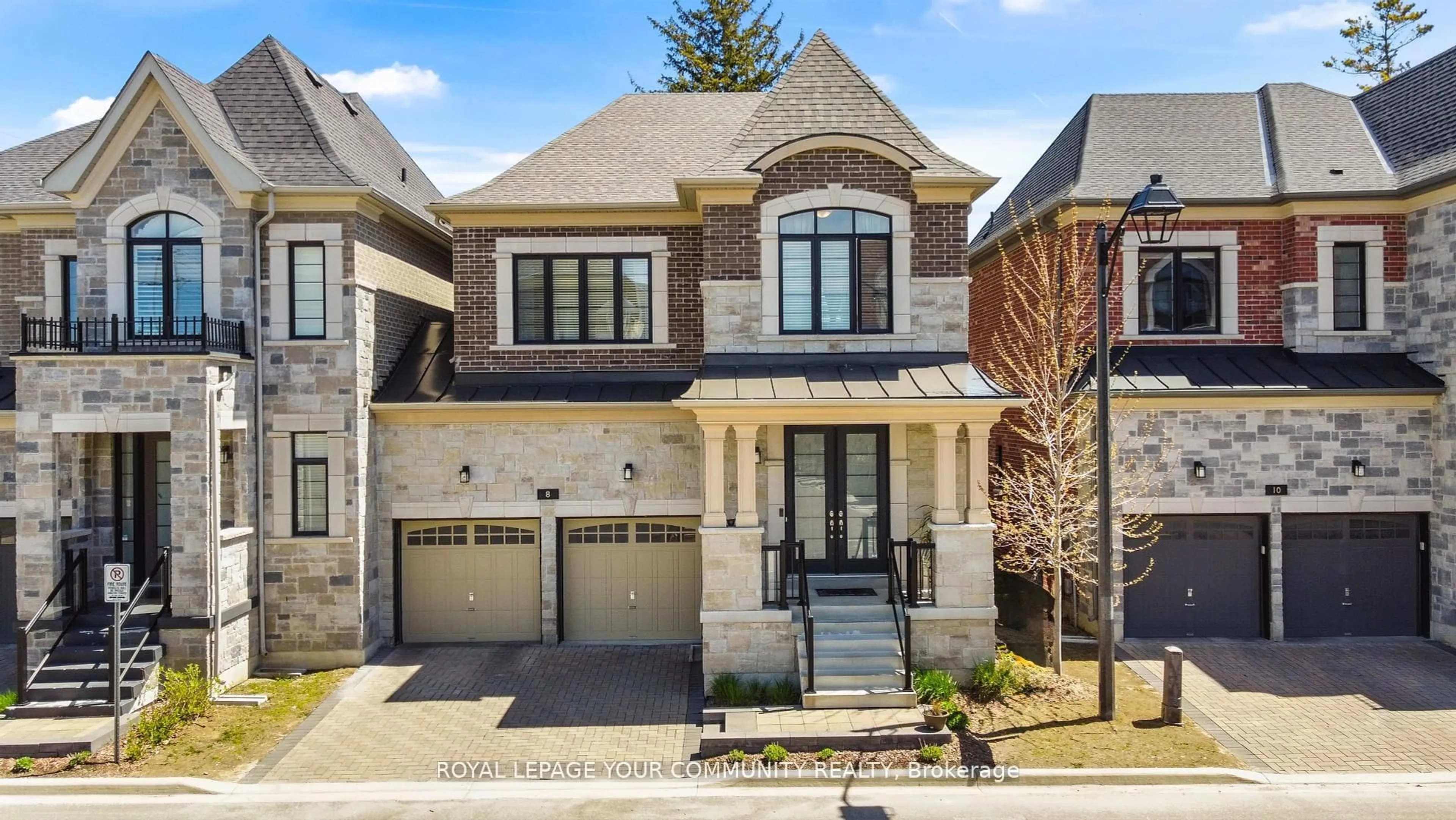 Home with brick exterior material, street for 8 Duncombe Lane, Richmond Hill Ontario L4C 1C2