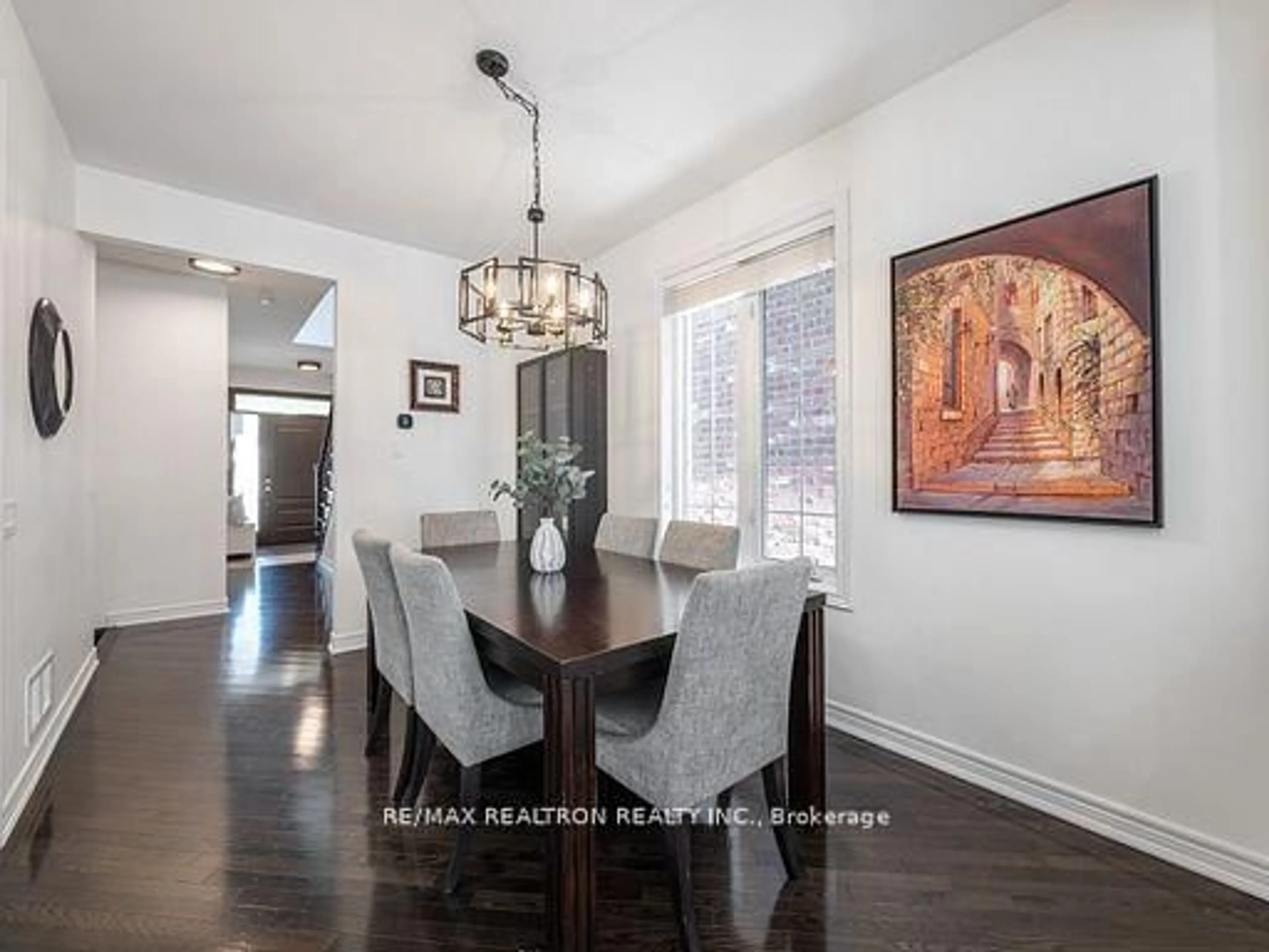 Dining room, wood/laminate floor for 448 Lady Nadia Dr, Vaughan Ontario L6A 4G3