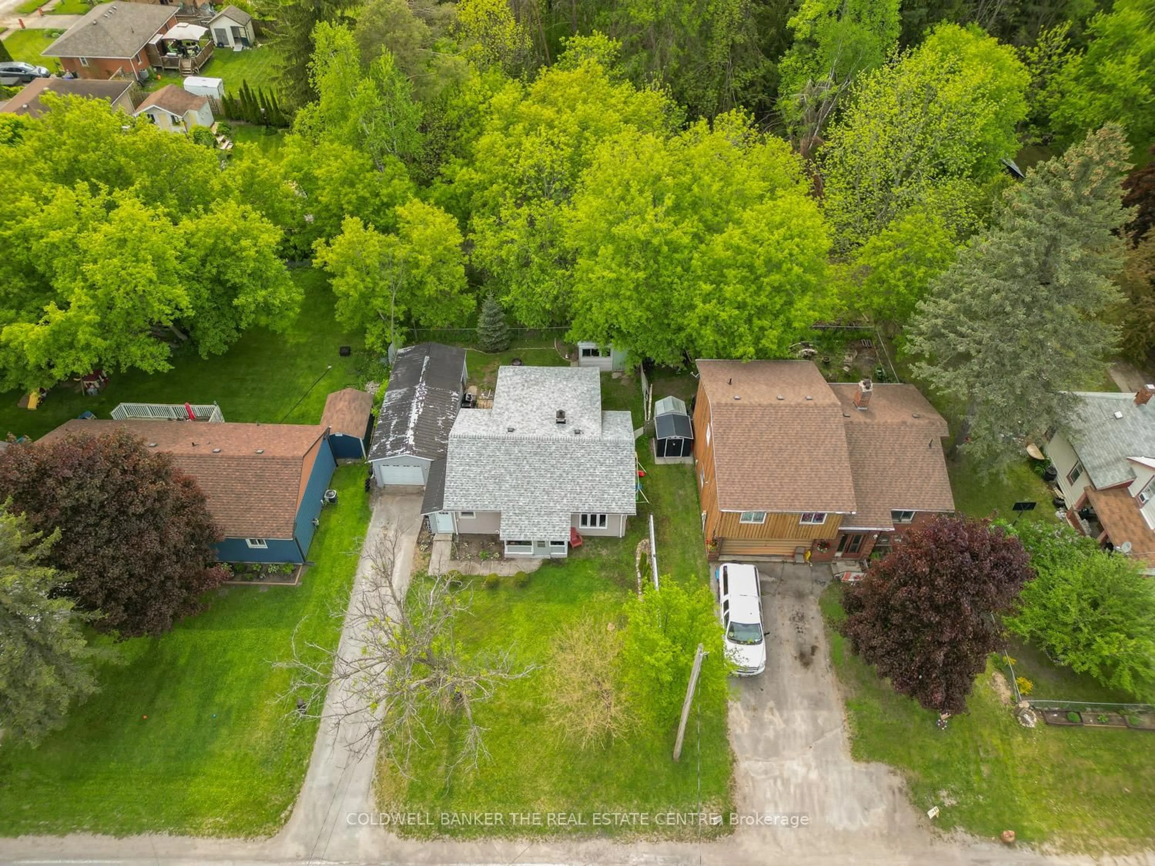 A pic from outside/outdoor area/front of a property/back of a property/a pic from drone, street for 119 Elizabeth St, Essa Ontario L0M 1B0