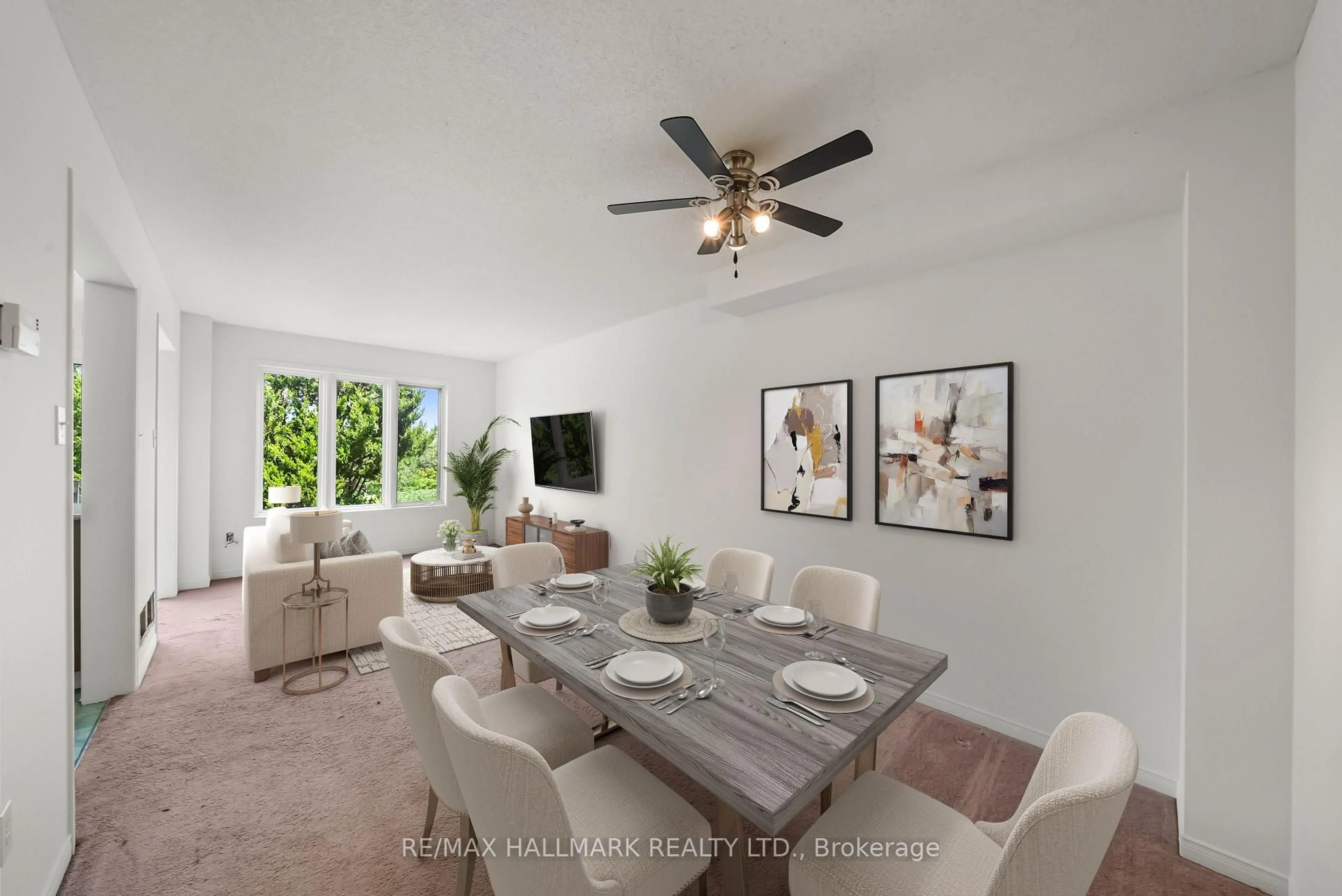 Living room with furniture, ceramic/tile floor for 302 Pinnacle Tr, Aurora Ontario L4G 7G2