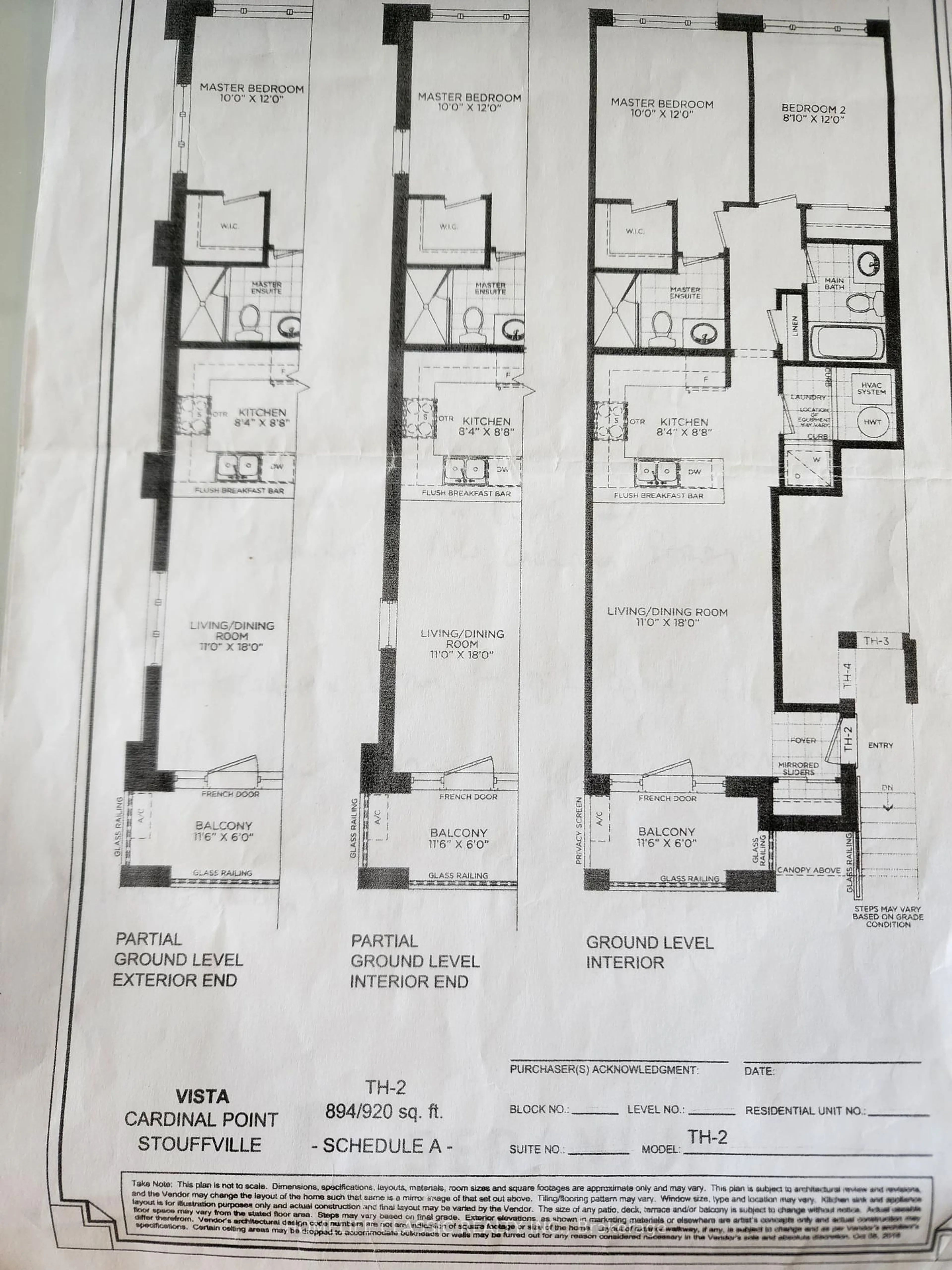 Floor plan for 7 Bellcastle Gate #234, Whitchurch-Stouffville Ontario L4A 4T4
