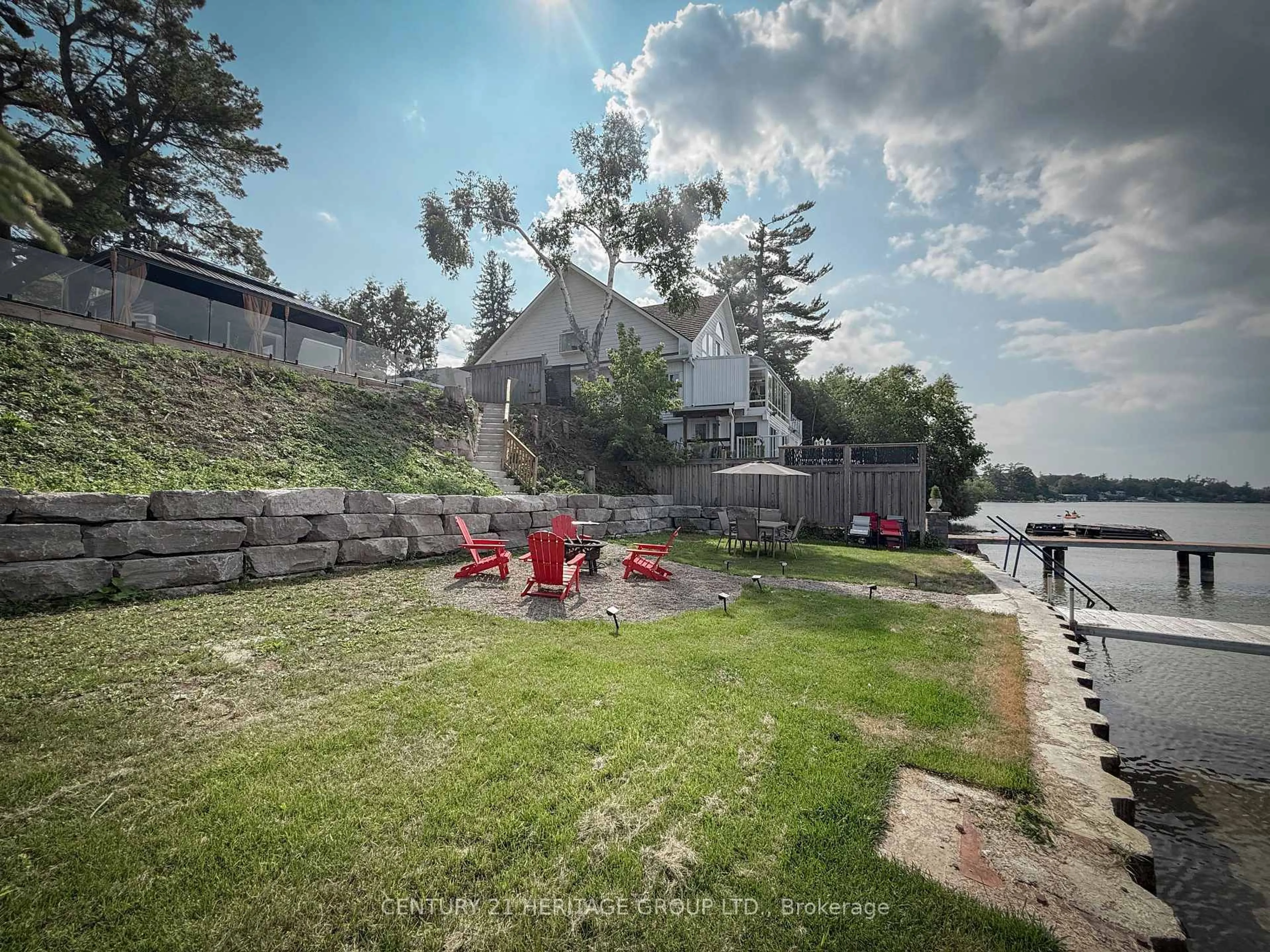 A pic from outside/outdoor area/front of a property/back of a property/a pic from drone, water/lake/river/ocean view for 110 Hedge Rd, Georgina Ontario L0E 1R0