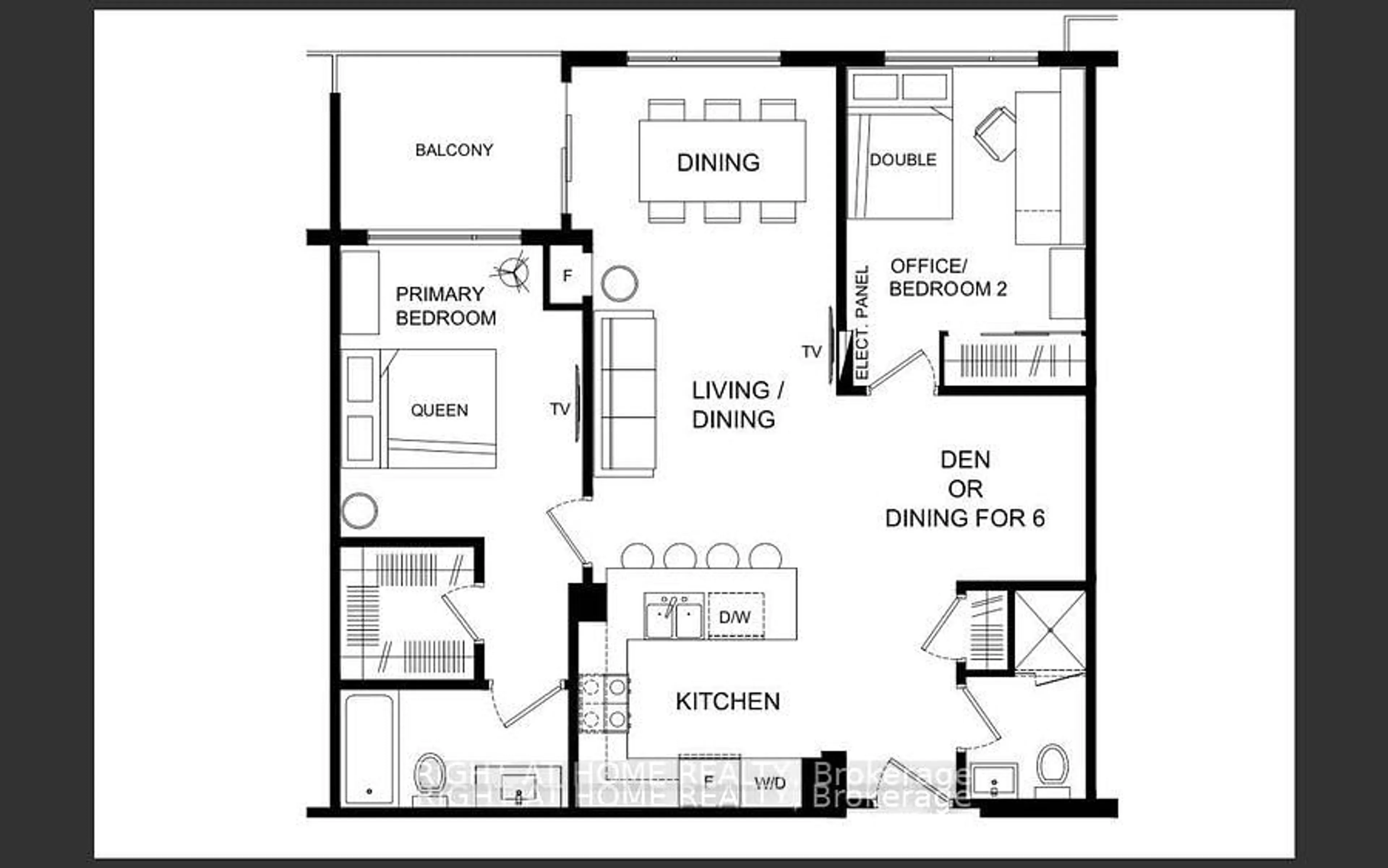 Floor plan for 273 South Park Rd #809, Markham Ontario L3T 0B5