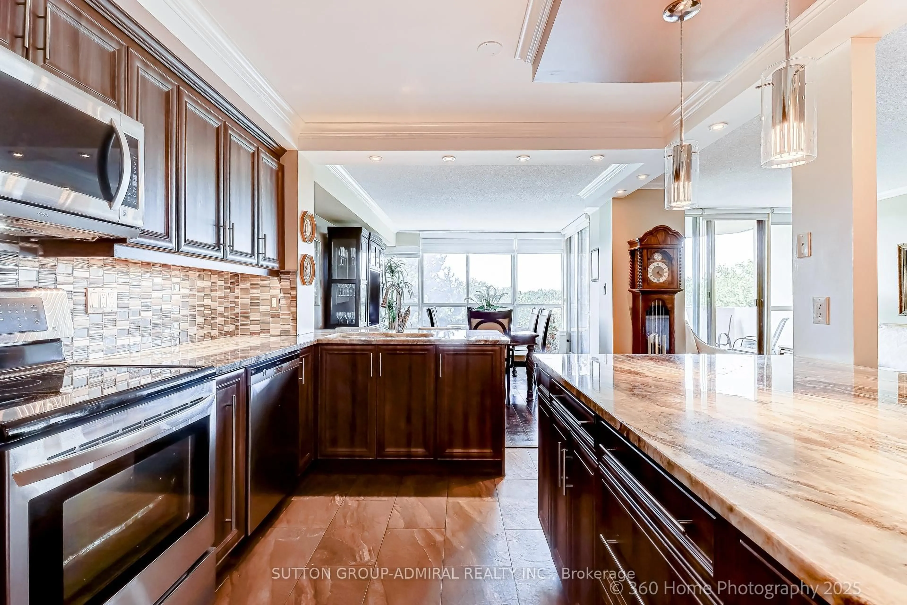 Contemporary kitchen, ceramic/tile floor for 55 Austin Dr #410, Markham Ontario L3R 8H5