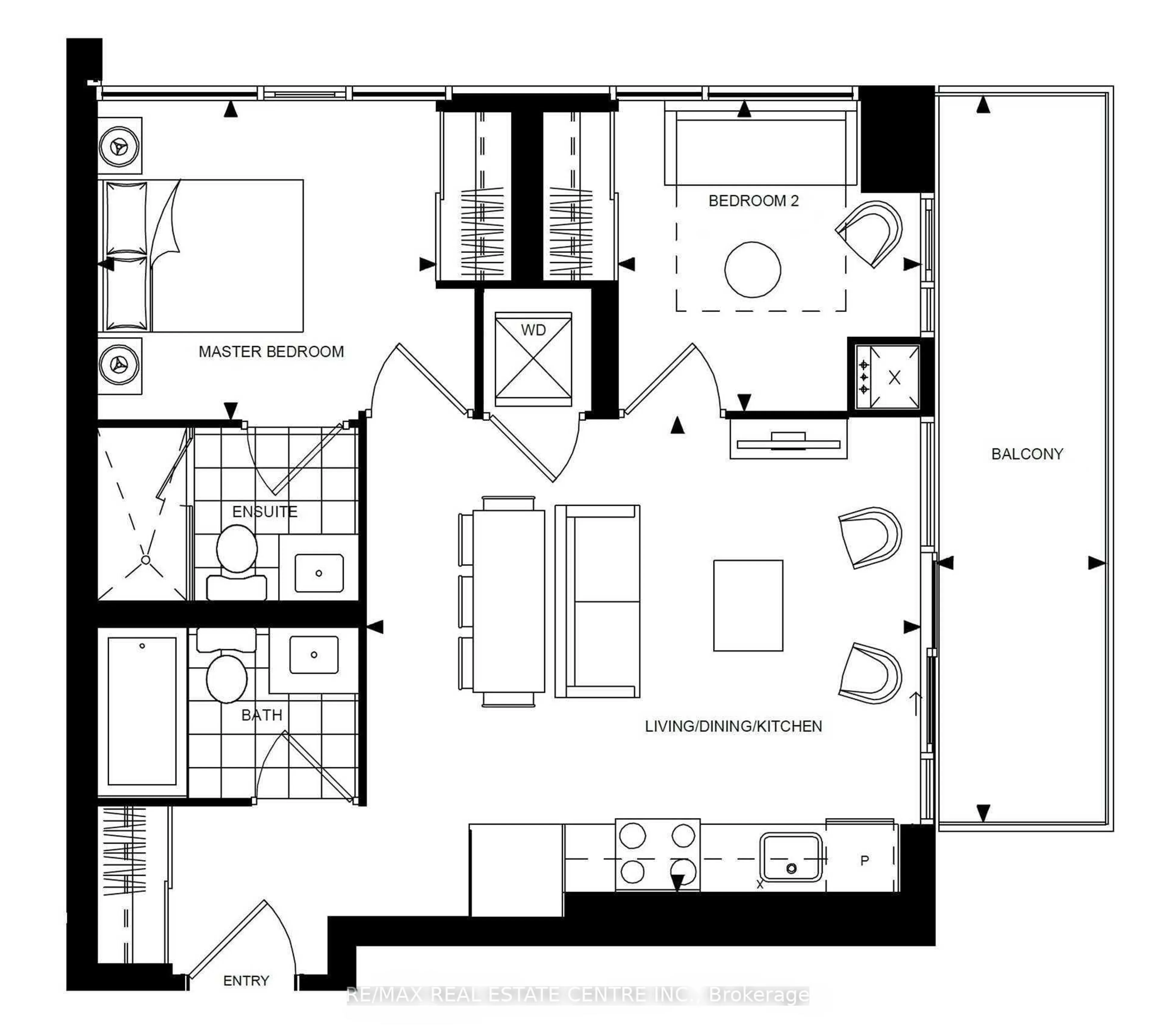 Floor plan for 7895 Jane St #1515, Vaughan Ontario L4K 2M7