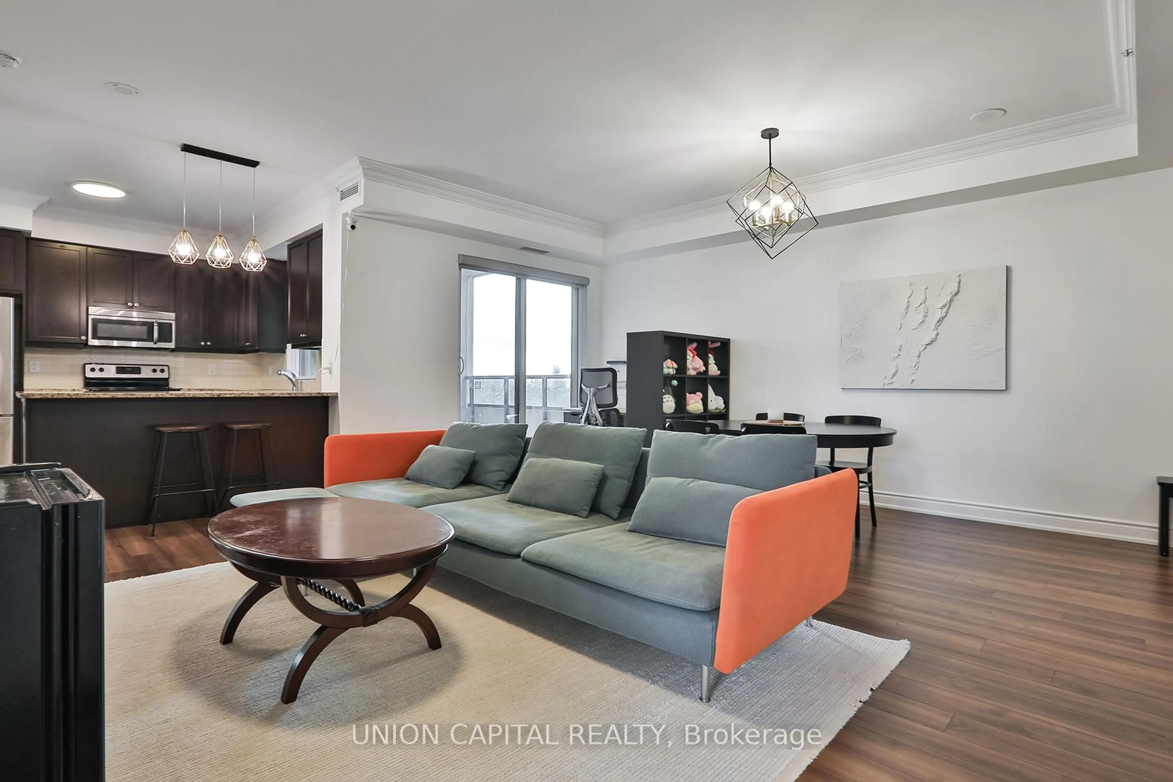 Living room with furniture, unknown for 9255 Jane St #605, Vaughan Ontario L6A 0K1