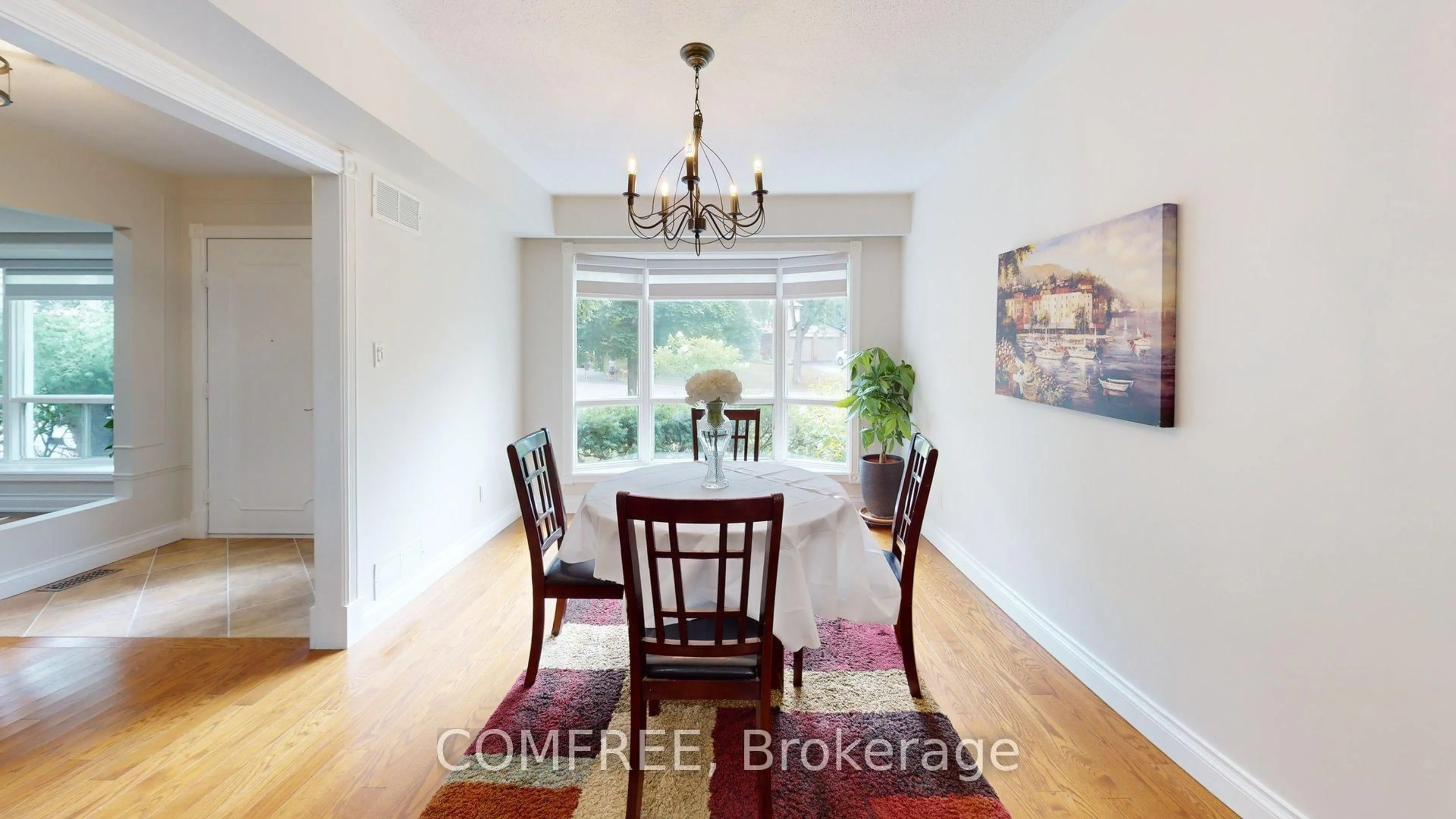 Dining room, wood/laminate floor for 40 Sir Gawaine Pl, Markham Ontario L3P 3A2