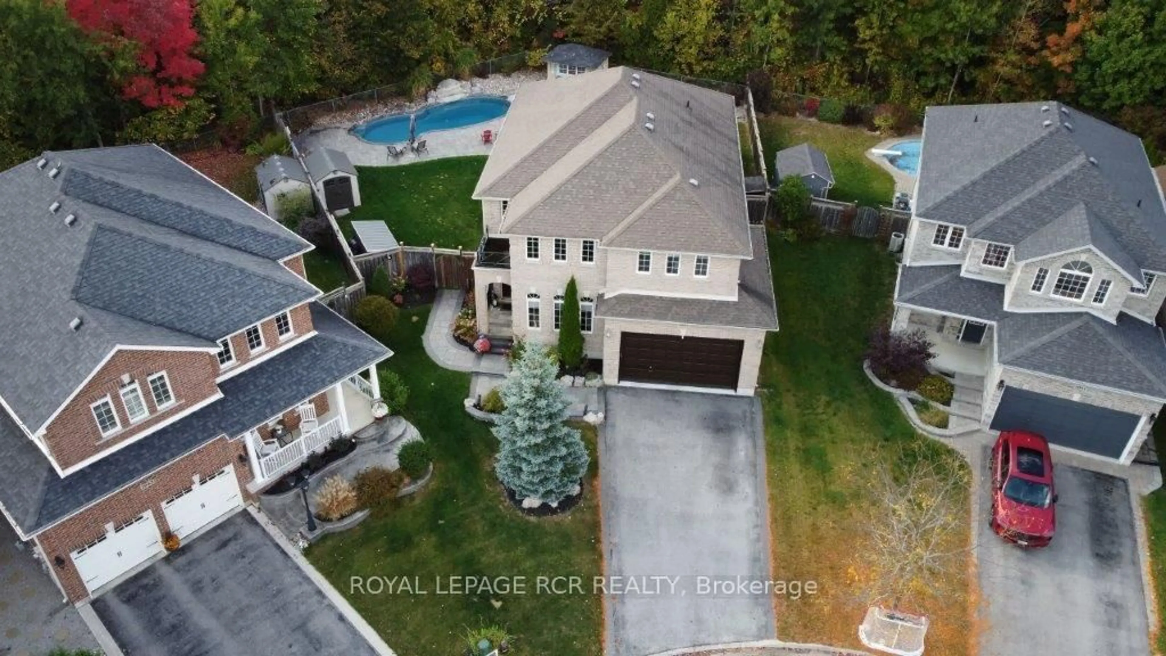 A pic from outside/outdoor area/front of a property/back of a property/a pic from drone, unknown for 1047 Nantyr Dr, Innisfil Ontario L9S 0A8