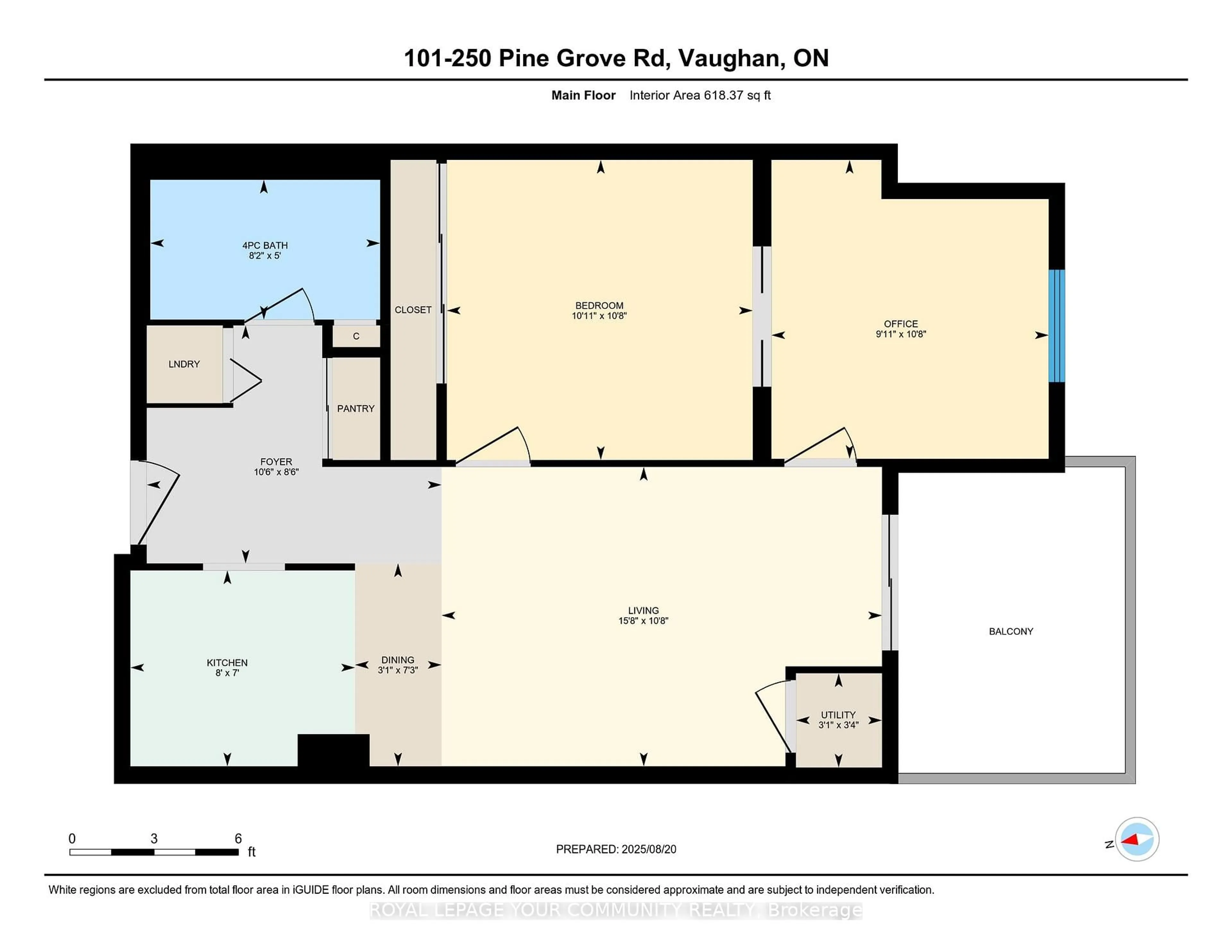 Floor plan for 250 Pine Grove Rd #101, Vaughan Ontario L4L 9M6