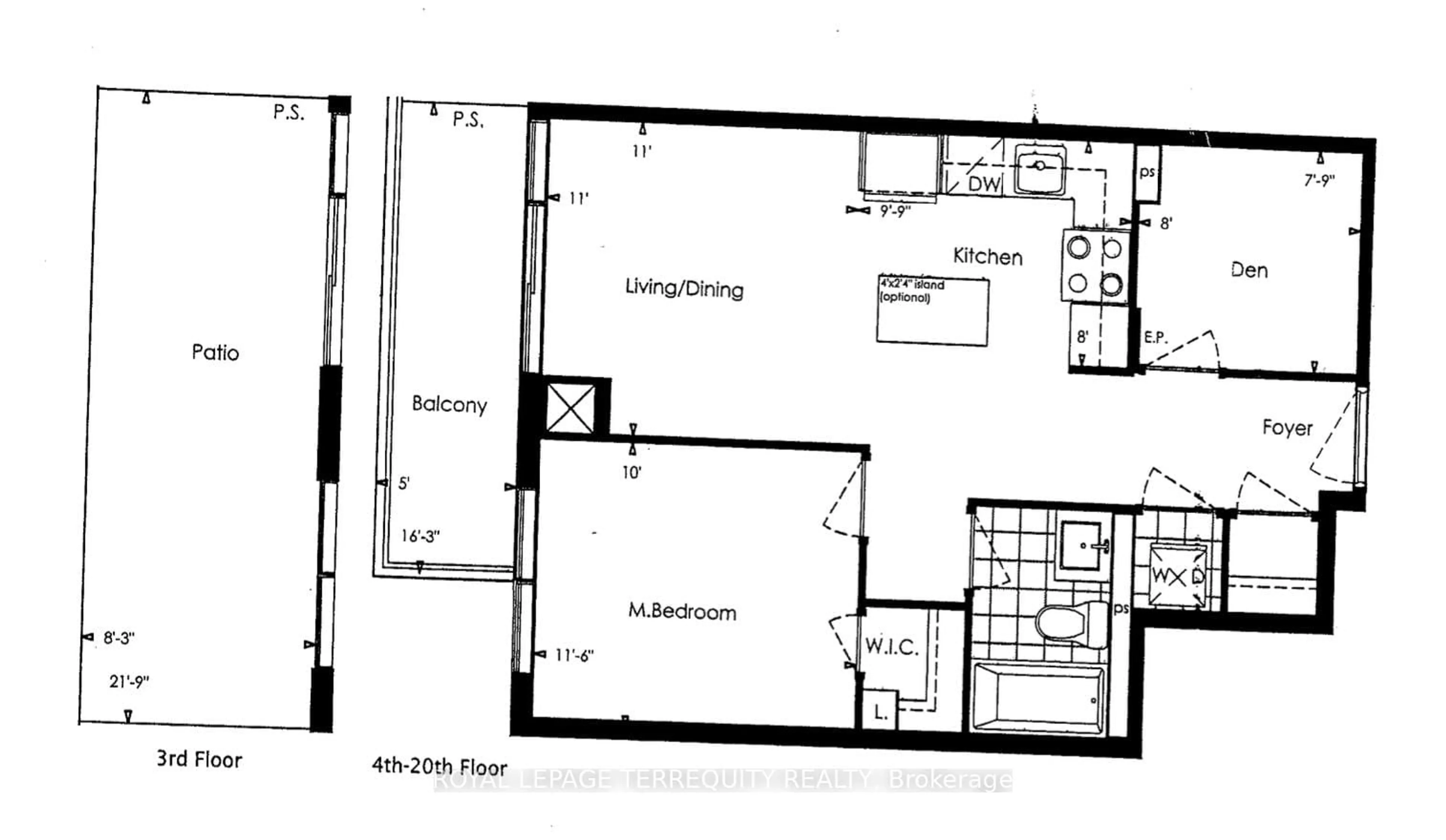 Floor plan for 85 Oneida Cres #302, Richmond Hill Ontario L4B 0H4