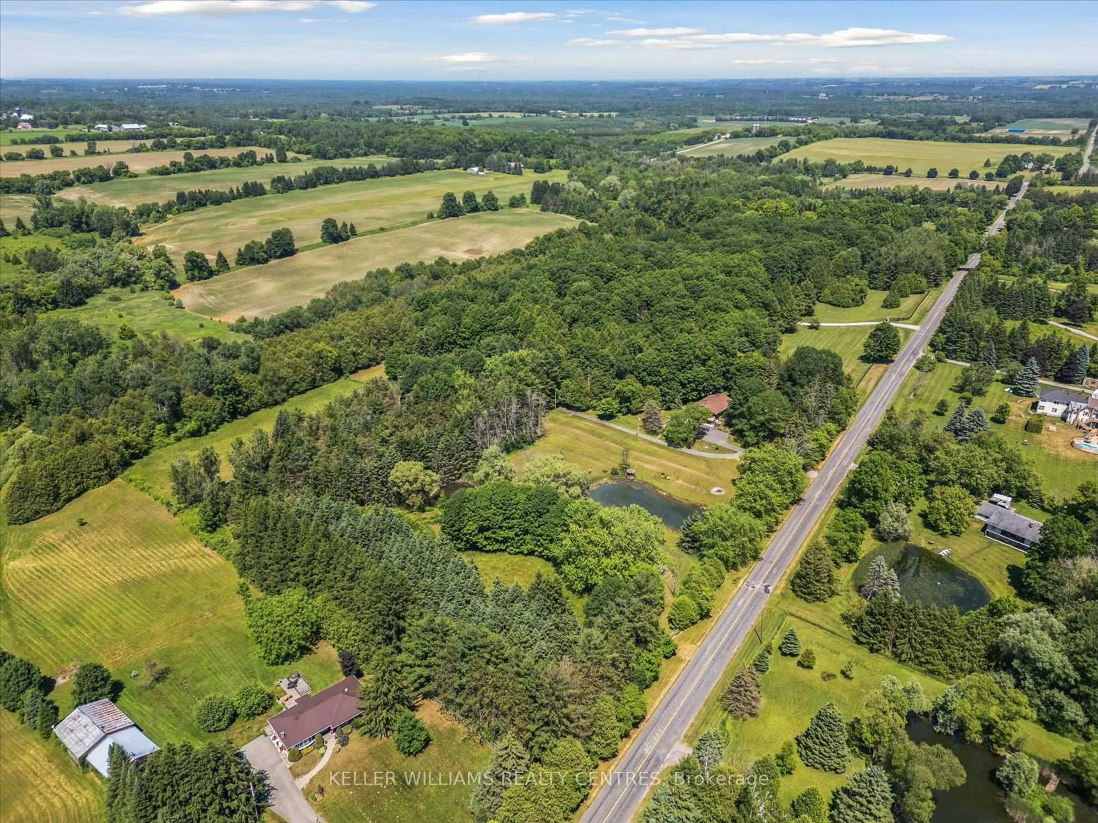 A pic from outside/outdoor area/front of a property/back of a property/a pic from drone, forest/trees view for 2654 Doane Rd, East Gwillimbury Ontario L0G 1R0