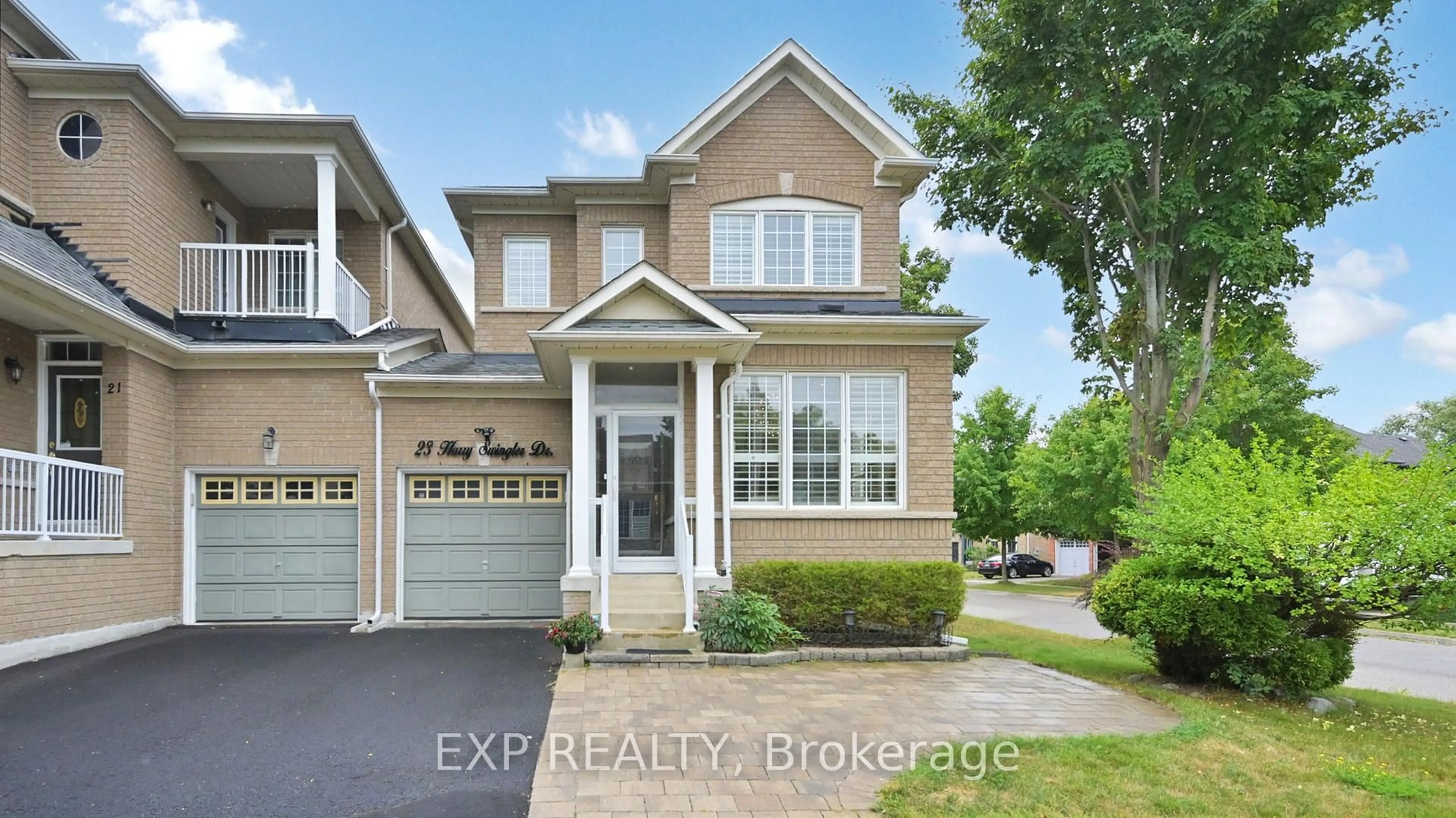 Home with brick exterior material, street for 23 Harry Swingler Dr, Markham Ontario L6C 3C6