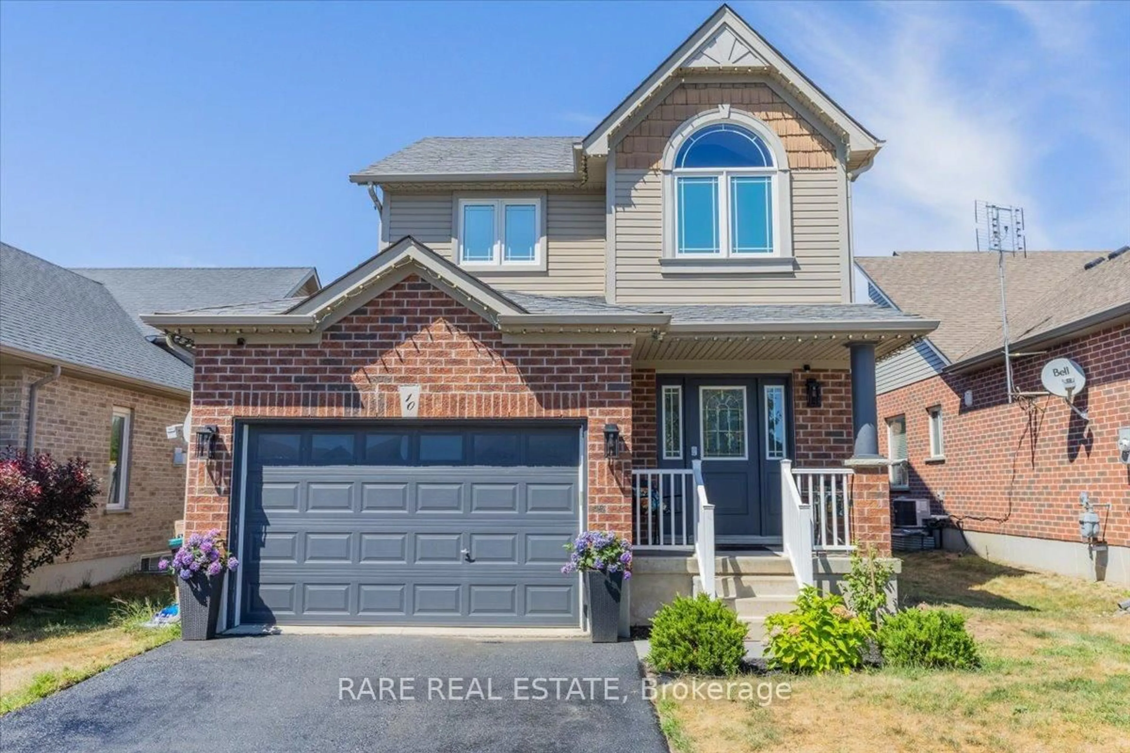 Home with brick exterior material, street for 10 Stevenson St, Essa Ontario L0M 1B6
