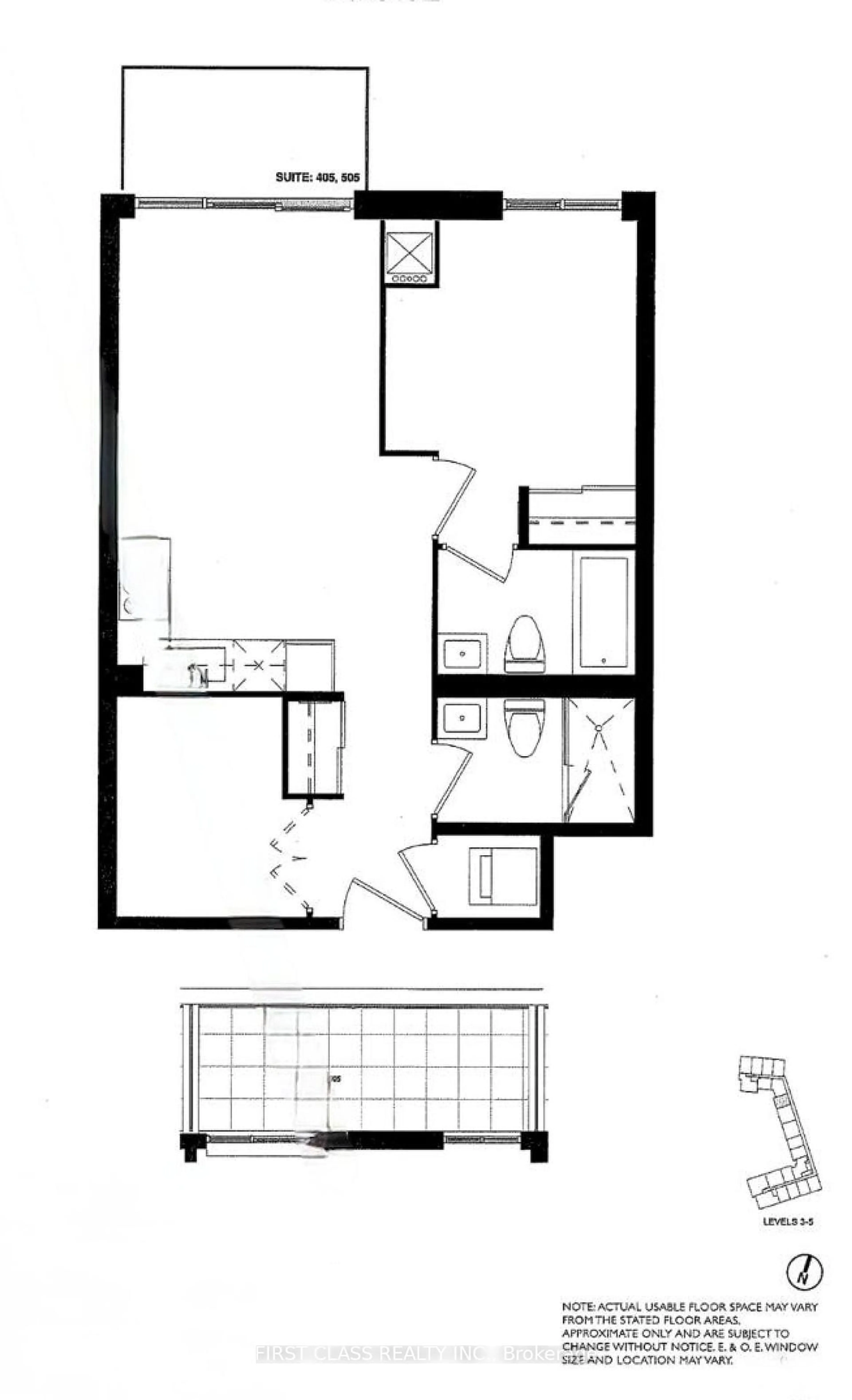 Floor plan for 38 Simcoe Prom #405, Markham Ontario L6G 0H7