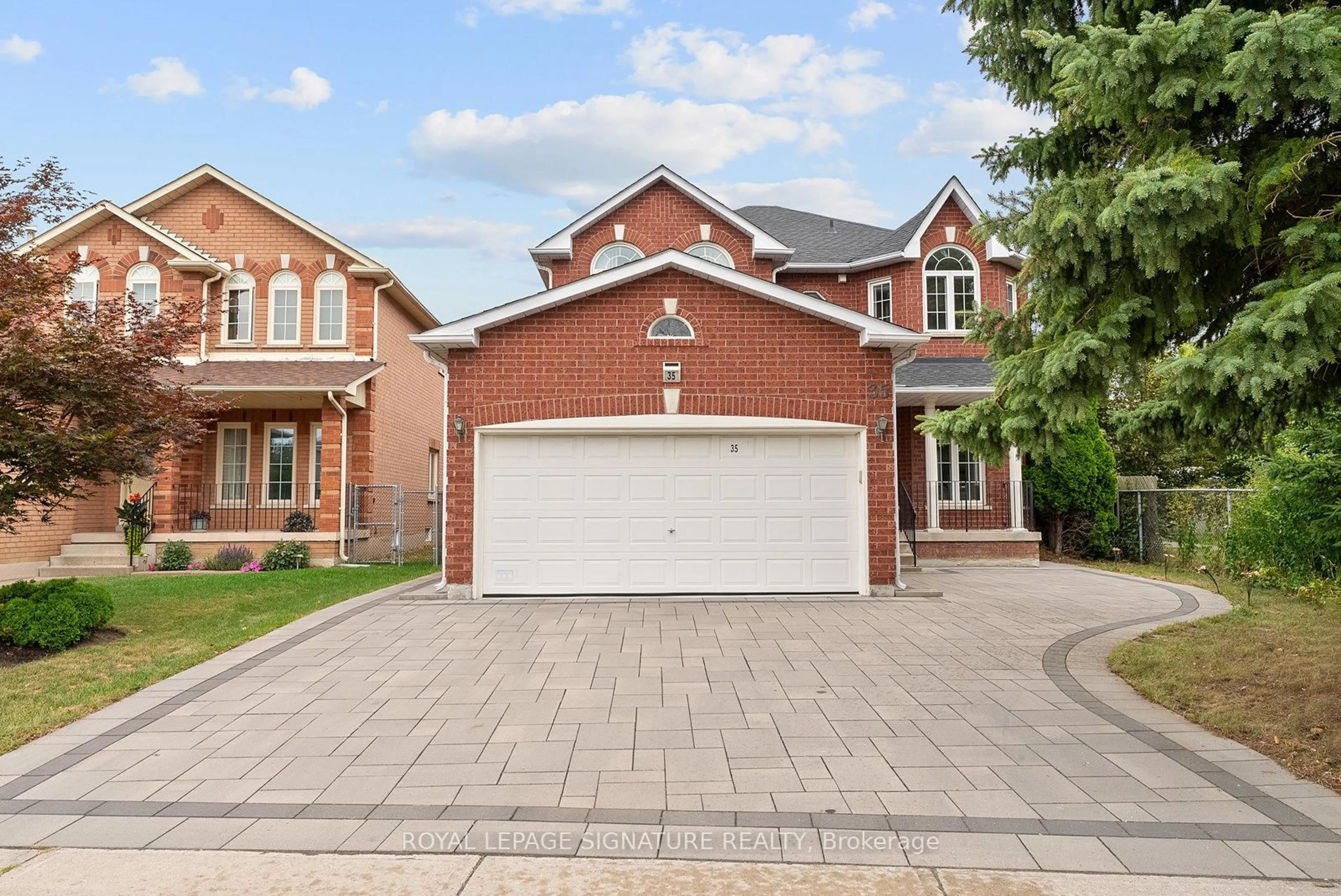 Home with brick exterior material, street for 35 Mallory Ave, Markham Ontario L3R 6N9