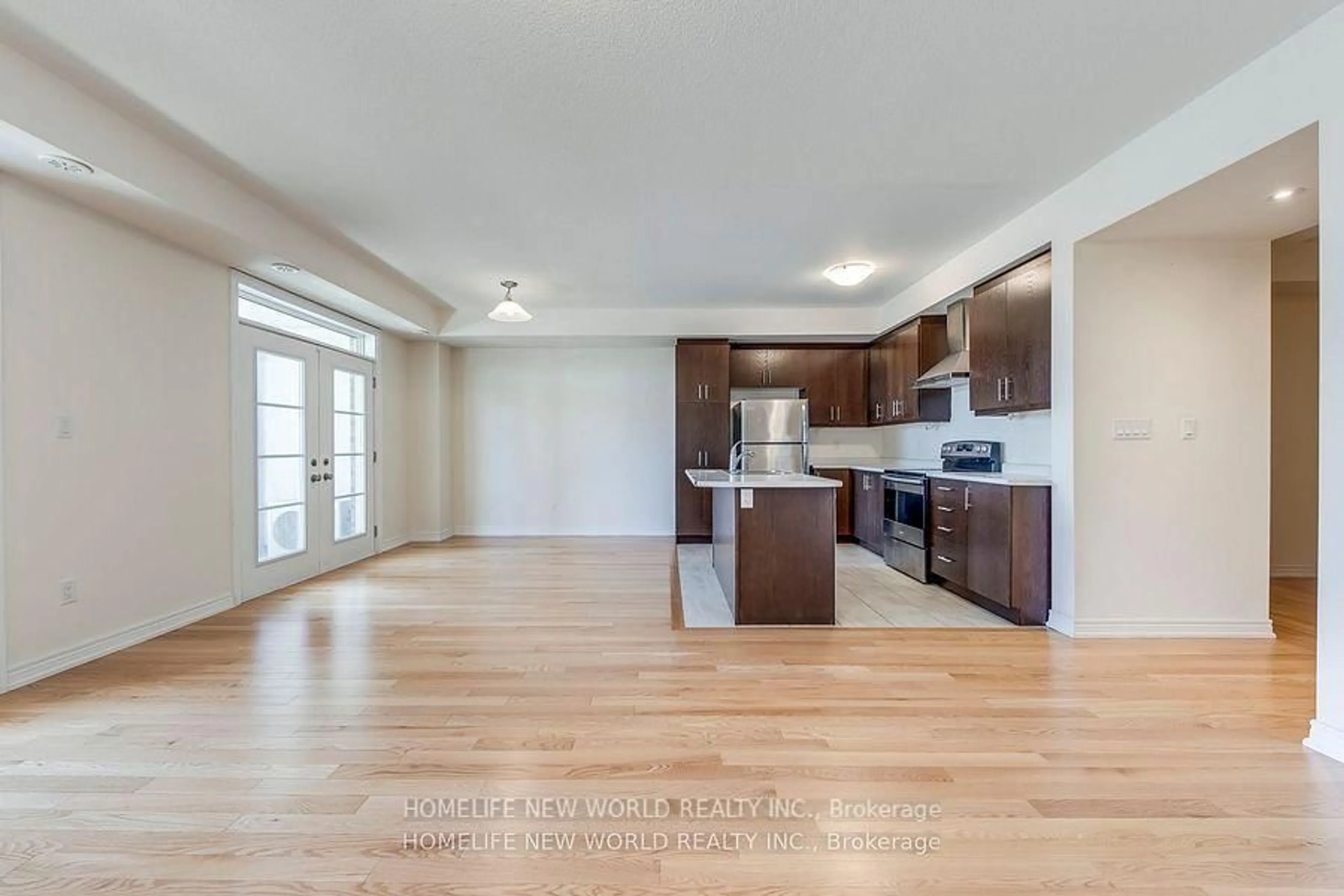 Open concept kitchen, wood/laminate floor for 29 Luzon Ave, Markham Ontario L6B 1N6