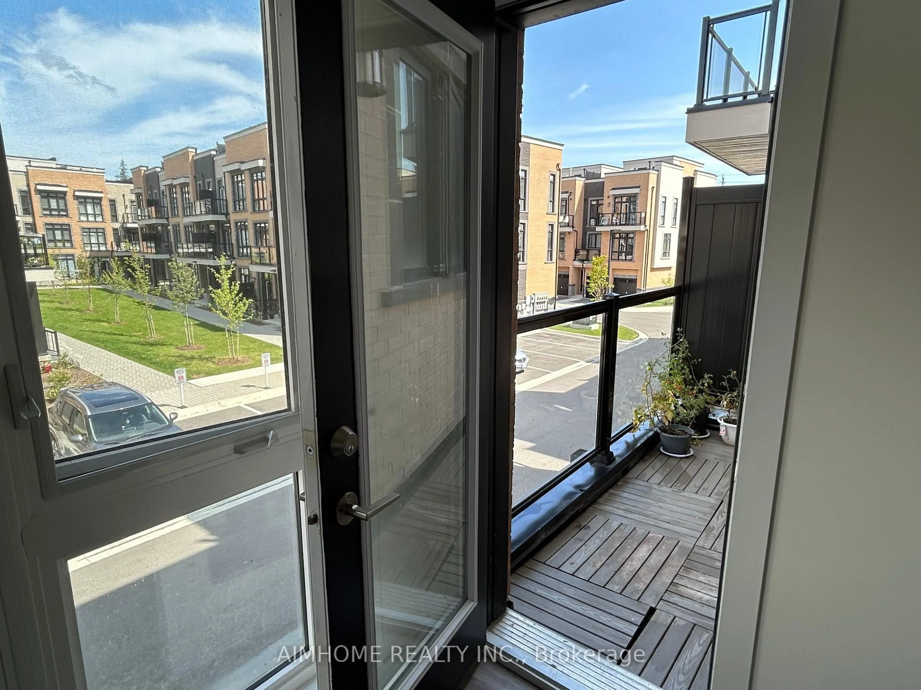 Balcony in the apartment, city buildings view from balcony for 7 Phelps Lane #2, Richmond Hill Ontario L4E 1J4