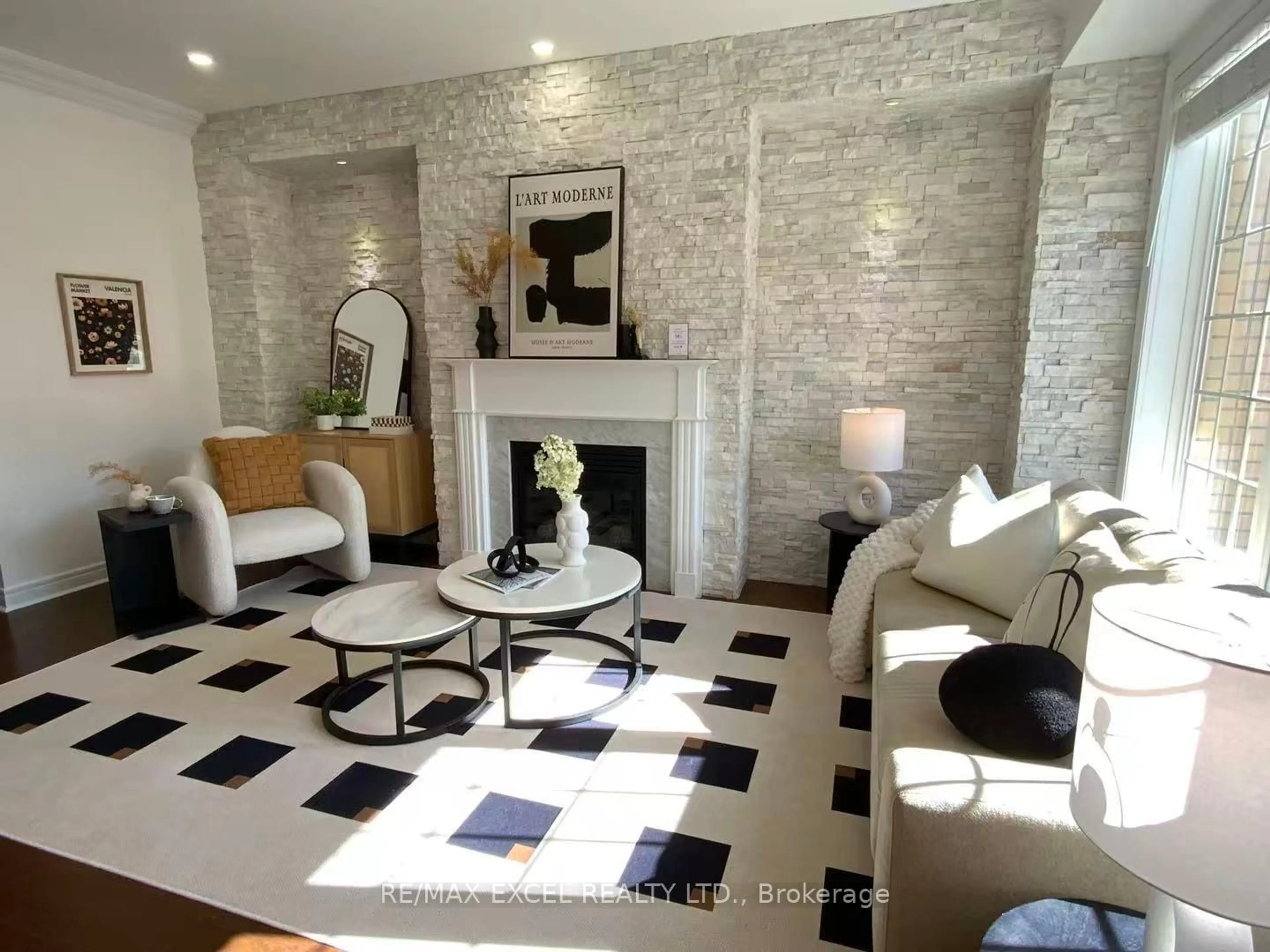 Living room with furniture, ceramic/tile floor for 10230 Victoria Square Blvd, Markham Ontario L6C 0J2