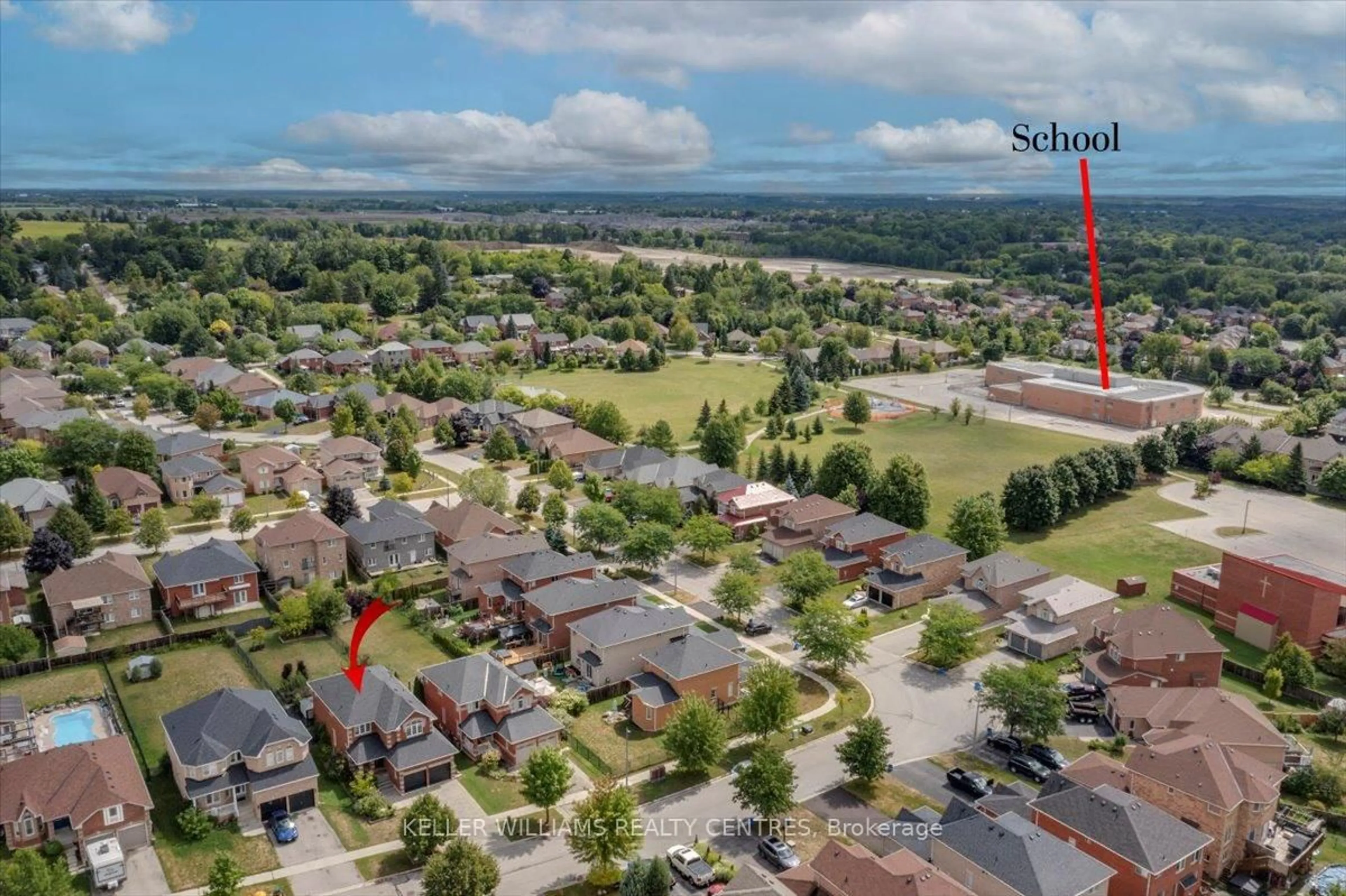 A pic from outside/outdoor area/front of a property/back of a property/a pic from drone, street for 63 Kerfoot Cres, Georgina Ontario L4P 4H2