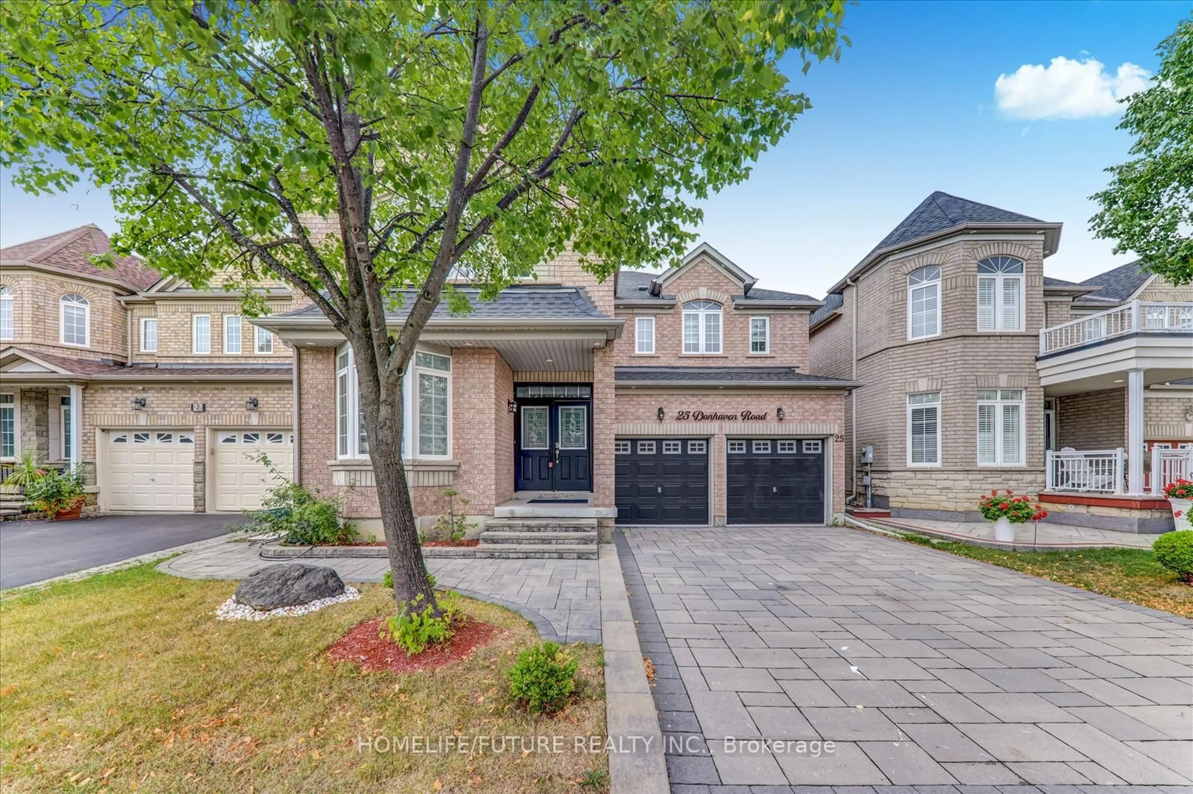 Home with brick exterior material, street for 25 Donhaven Rd, Markham Ontario L6E 1S6