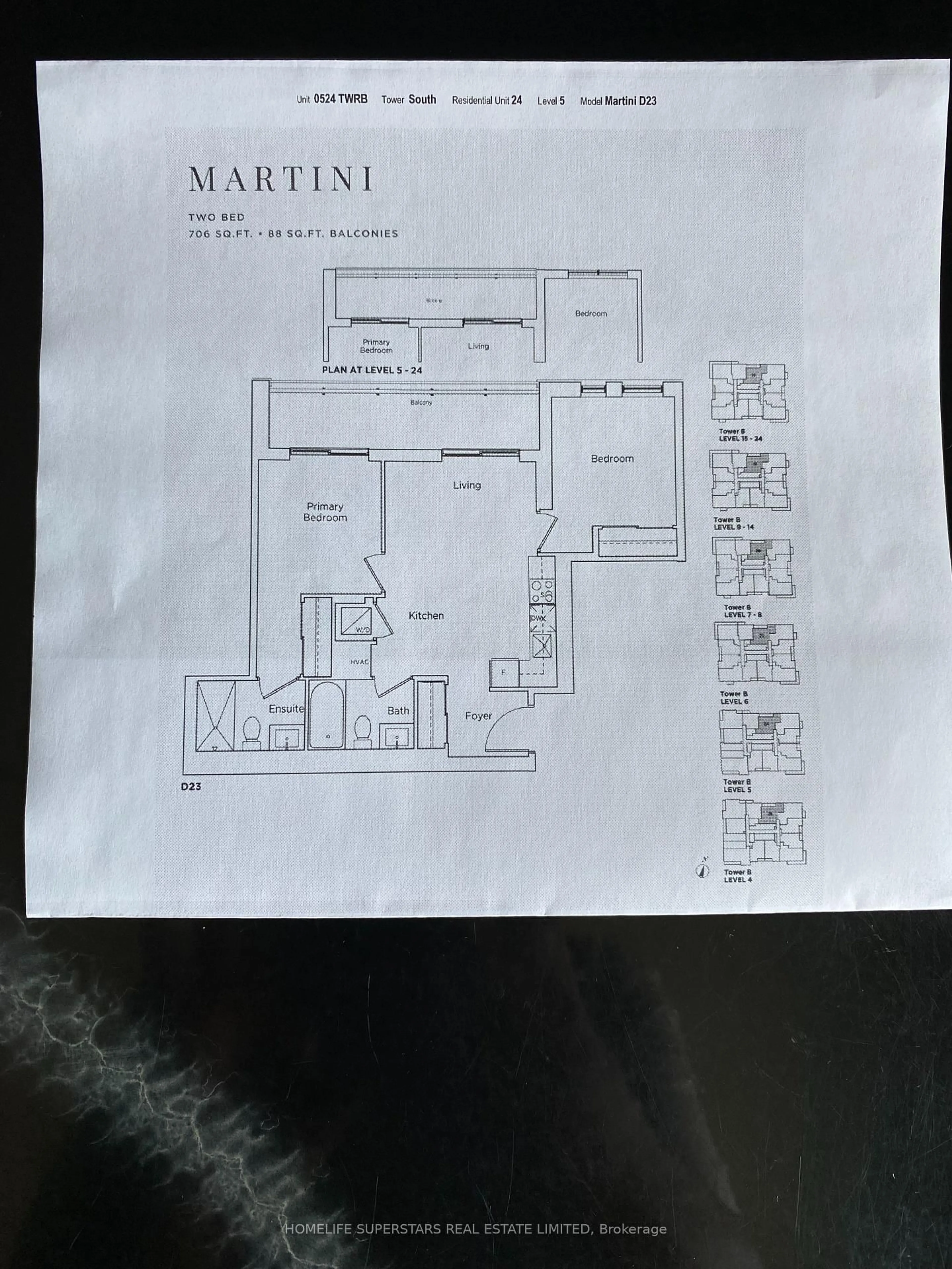 Floor plan for 2851 Hwy 7 #524, Vaughan Ontario L4K 1W2