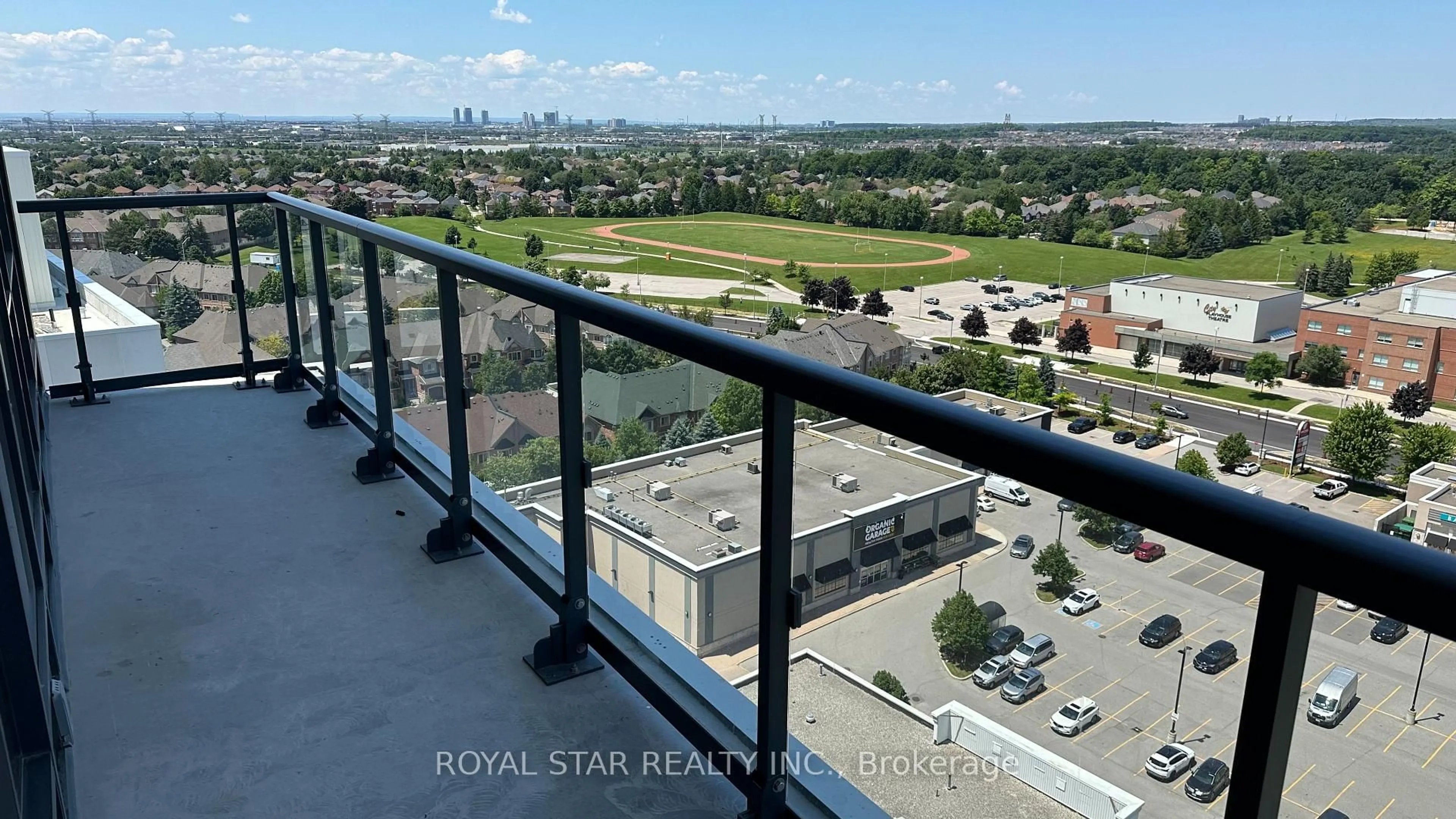 Balcony in the apartment, city buildings view from balcony for 7950 Bathurst St #B-1503, Vaughan Ontario L4J 0L4