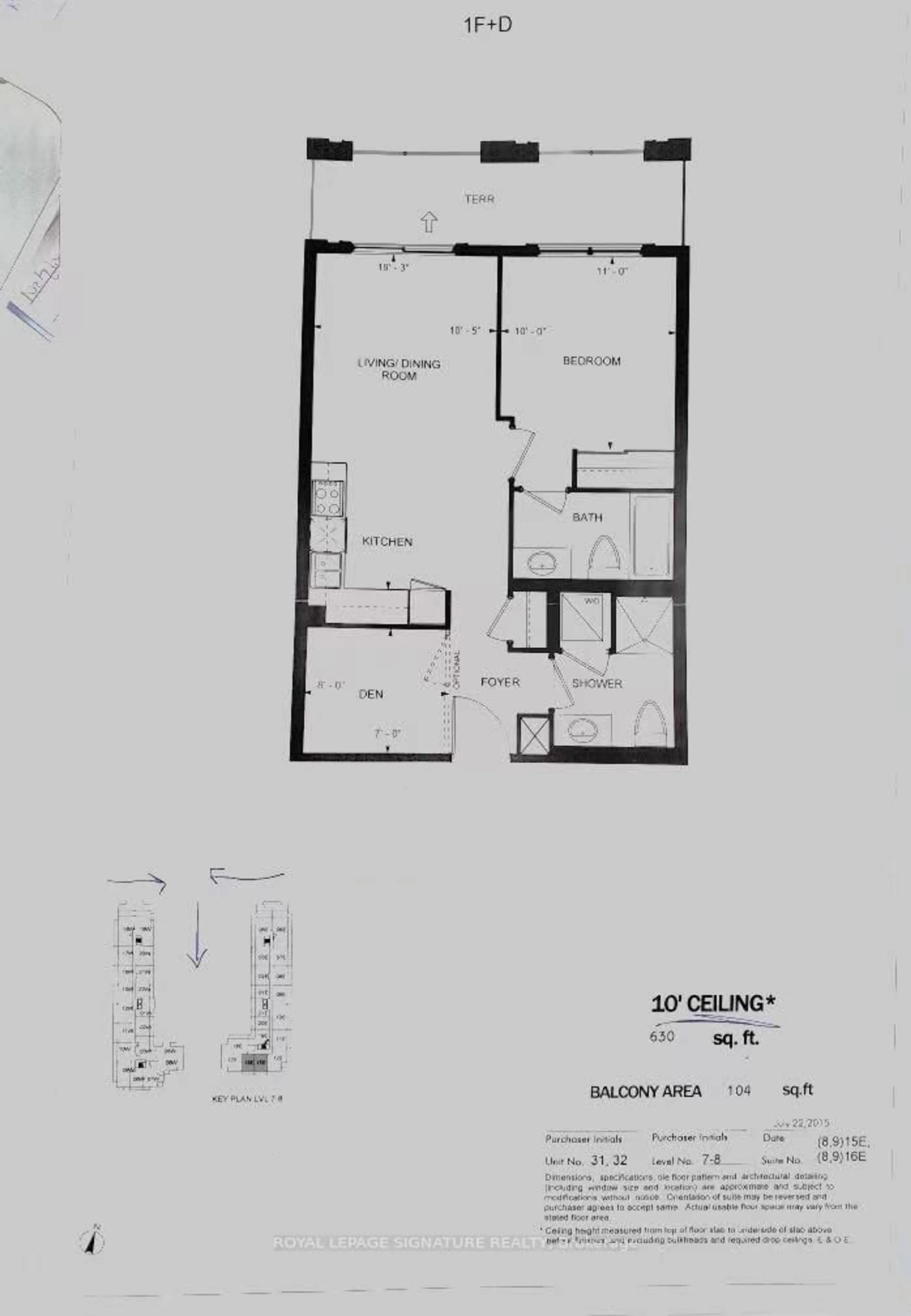 Floor plan for 278 Buchanan Dr #916E, Markham Ontario L3R 6J1