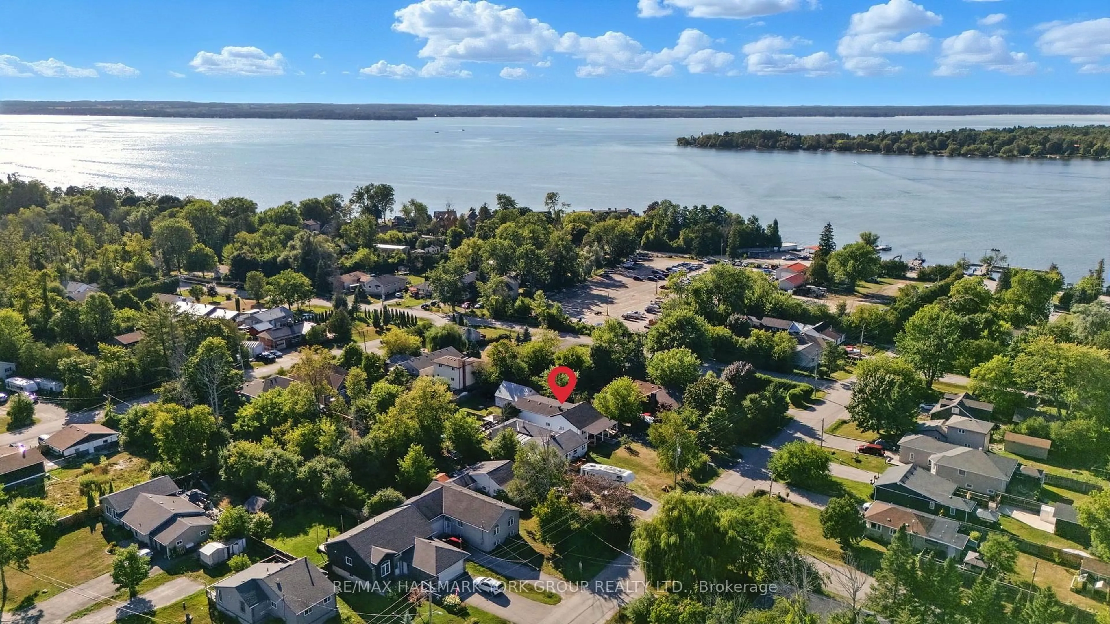 A pic from outside/outdoor area/front of a property/back of a property/a pic from drone, water/lake/river/ocean view for 778 Sheppard Ave, Georgina Ontario L4P 3E9