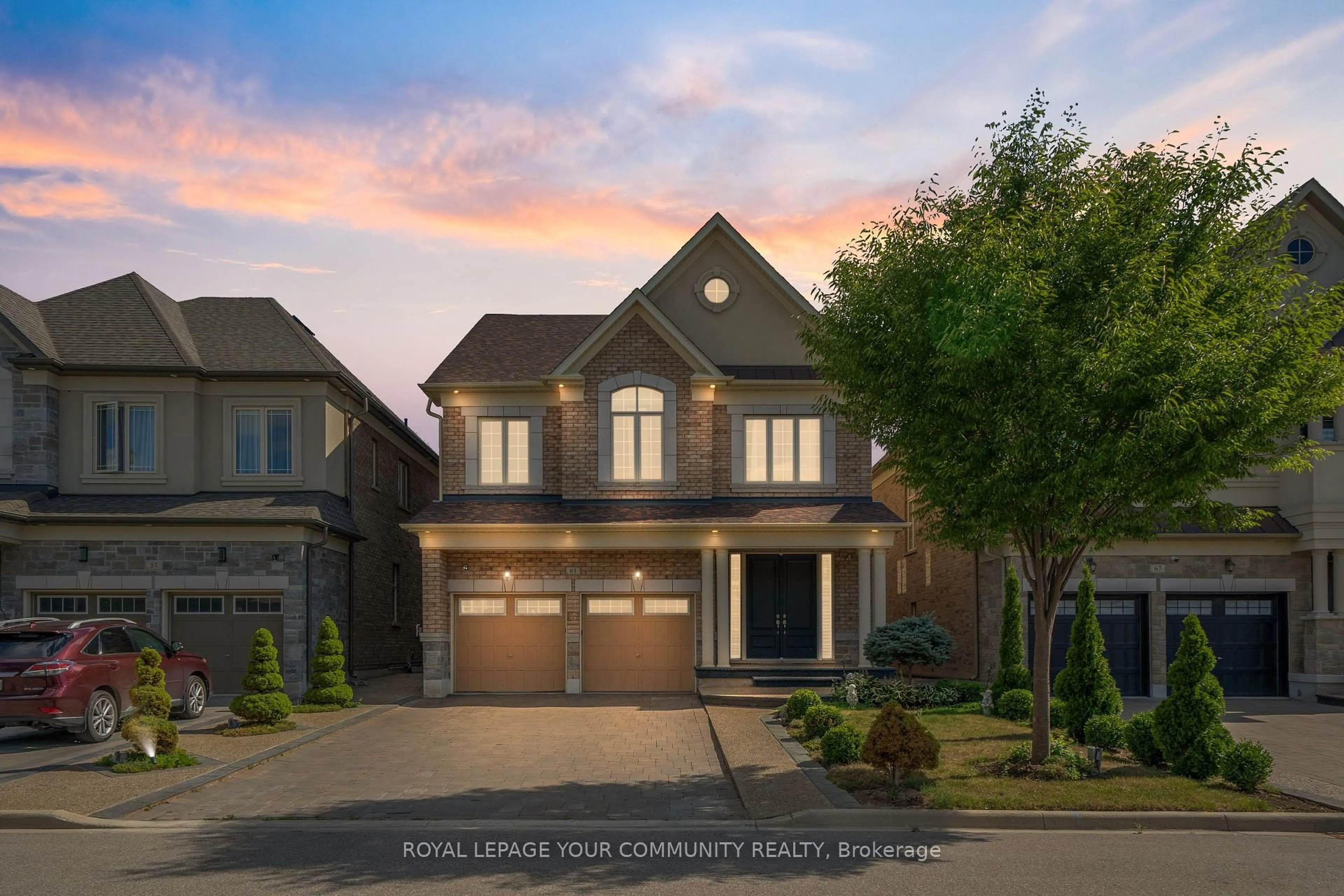 Home with brick exterior material, street for 61 Ross Vennare Cres, Vaughan Ontario L4H 4N2