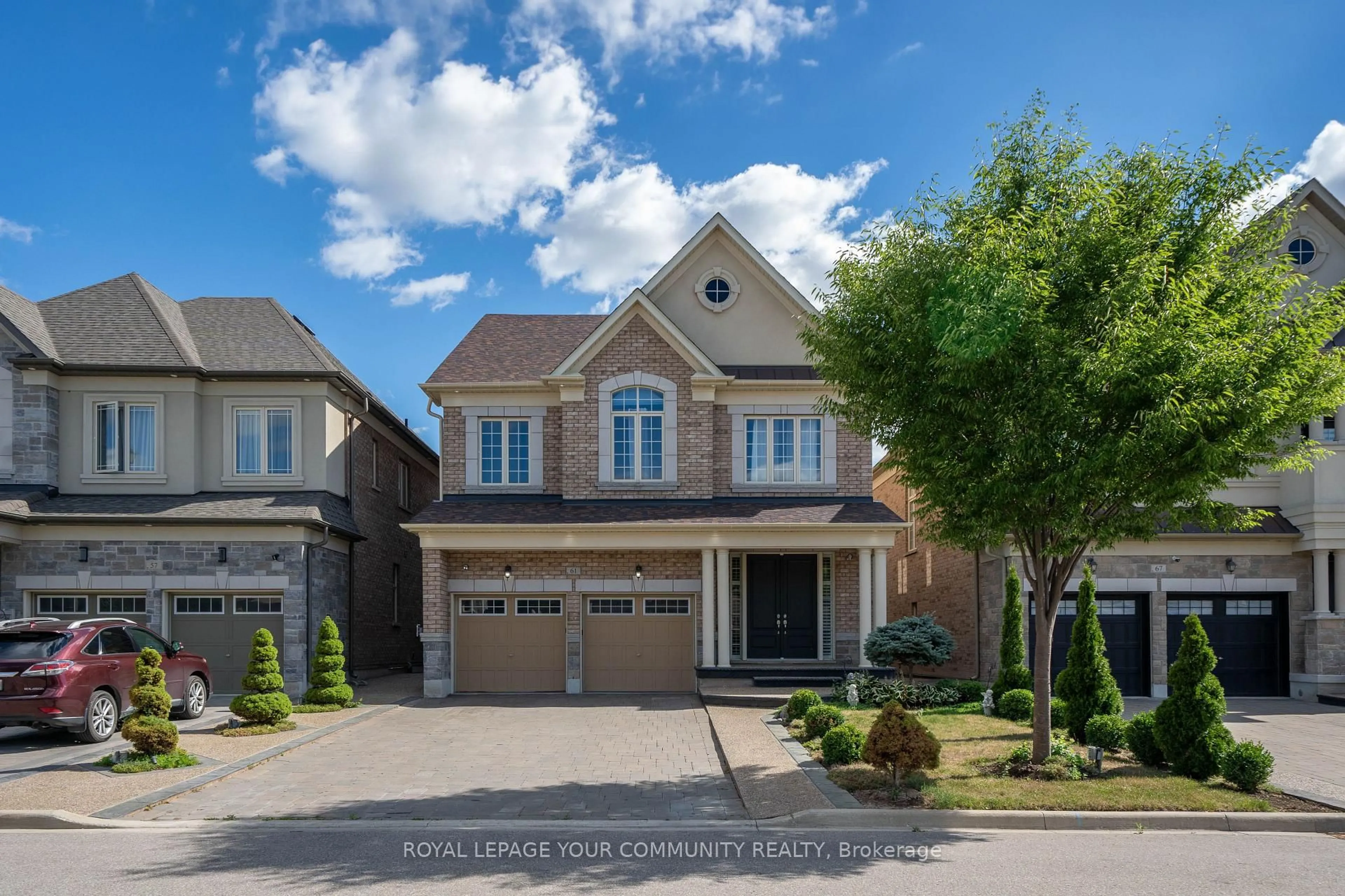 Home with brick exterior material, street for 61 Ross Vennare Cres, Vaughan Ontario L4H 4N2