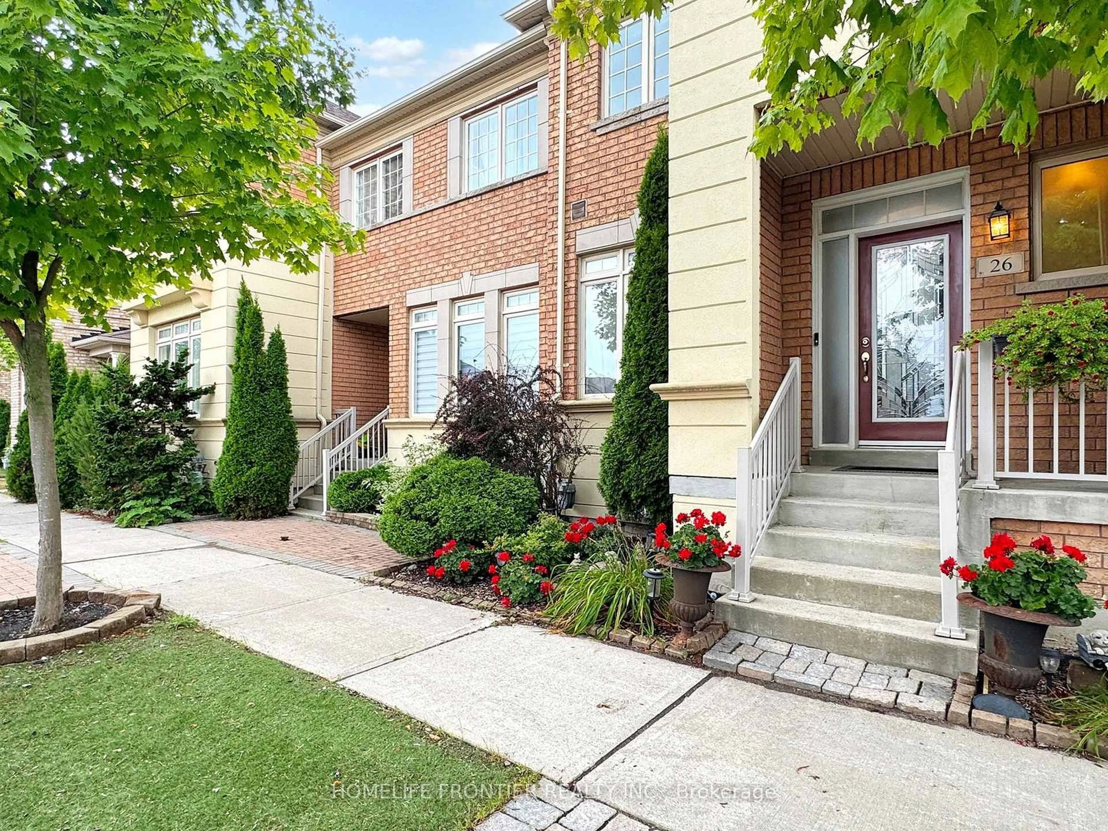 Home with brick exterior material, street for 26 Outer Banks Dr, Markham Ontario L6B 0N5