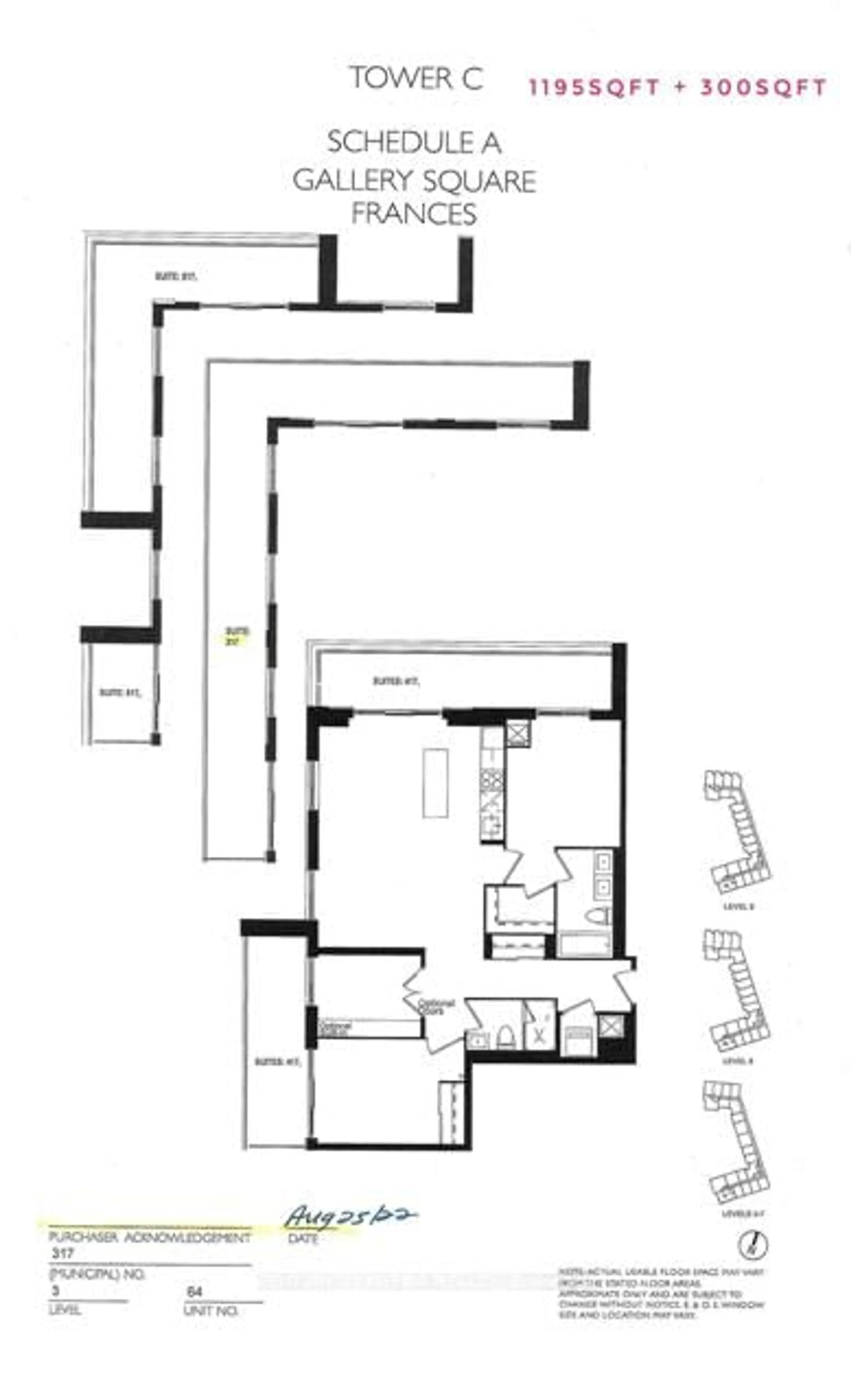 Floor plan for 38 Simcoe Prom #317C, Markham Ontario L6G 1B3