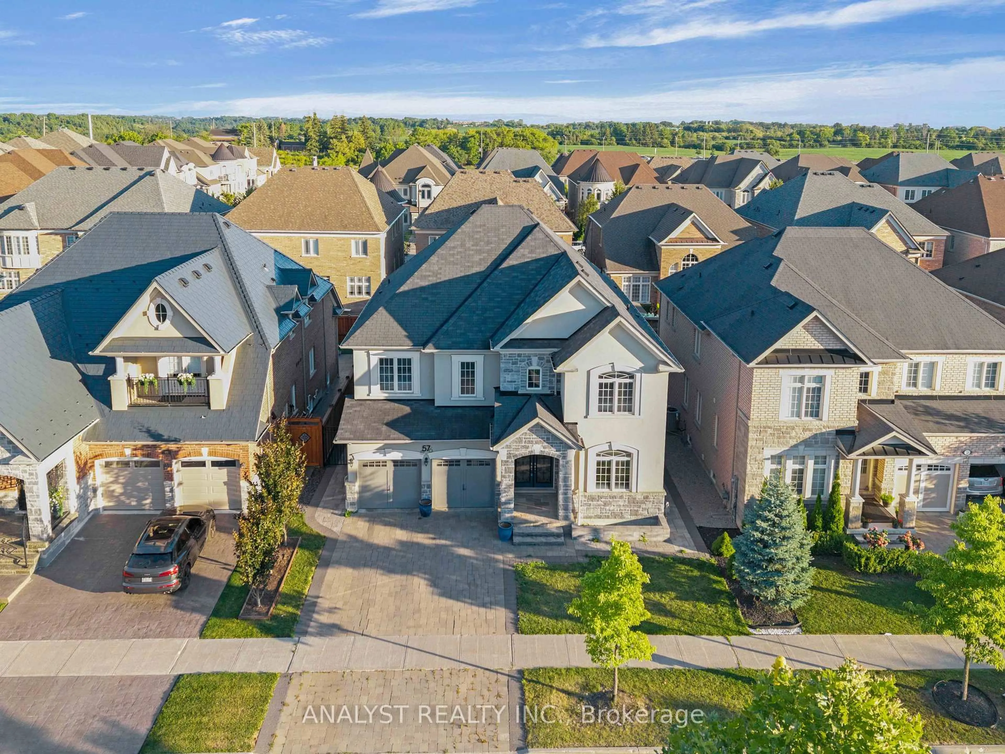 A pic from outside/outdoor area/front of a property/back of a property/a pic from drone, street for 57 Balderson Dr, Vaughan Ontario L4H 3N5