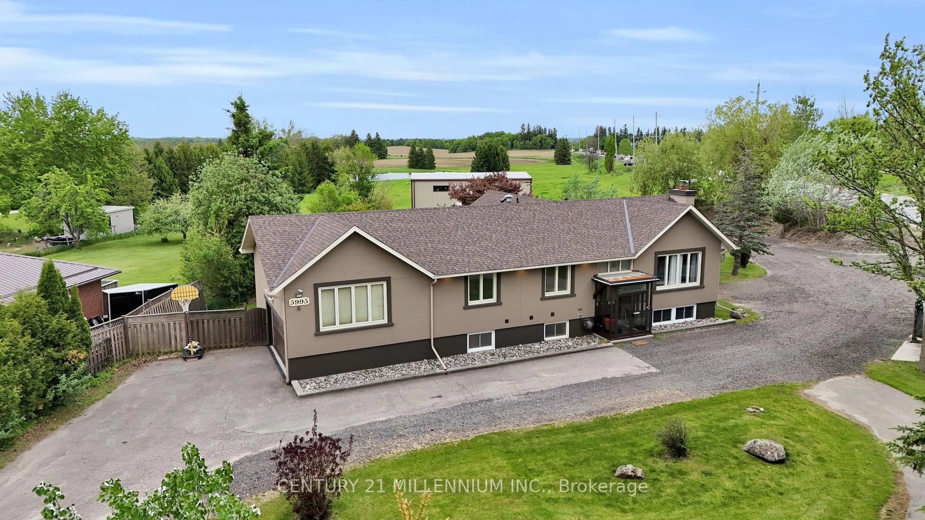 A pic from outside/outdoor area/front of a property/back of a property/a pic from drone, unknown for 5995 17th Sdrd, King Ontario L0G 1T0