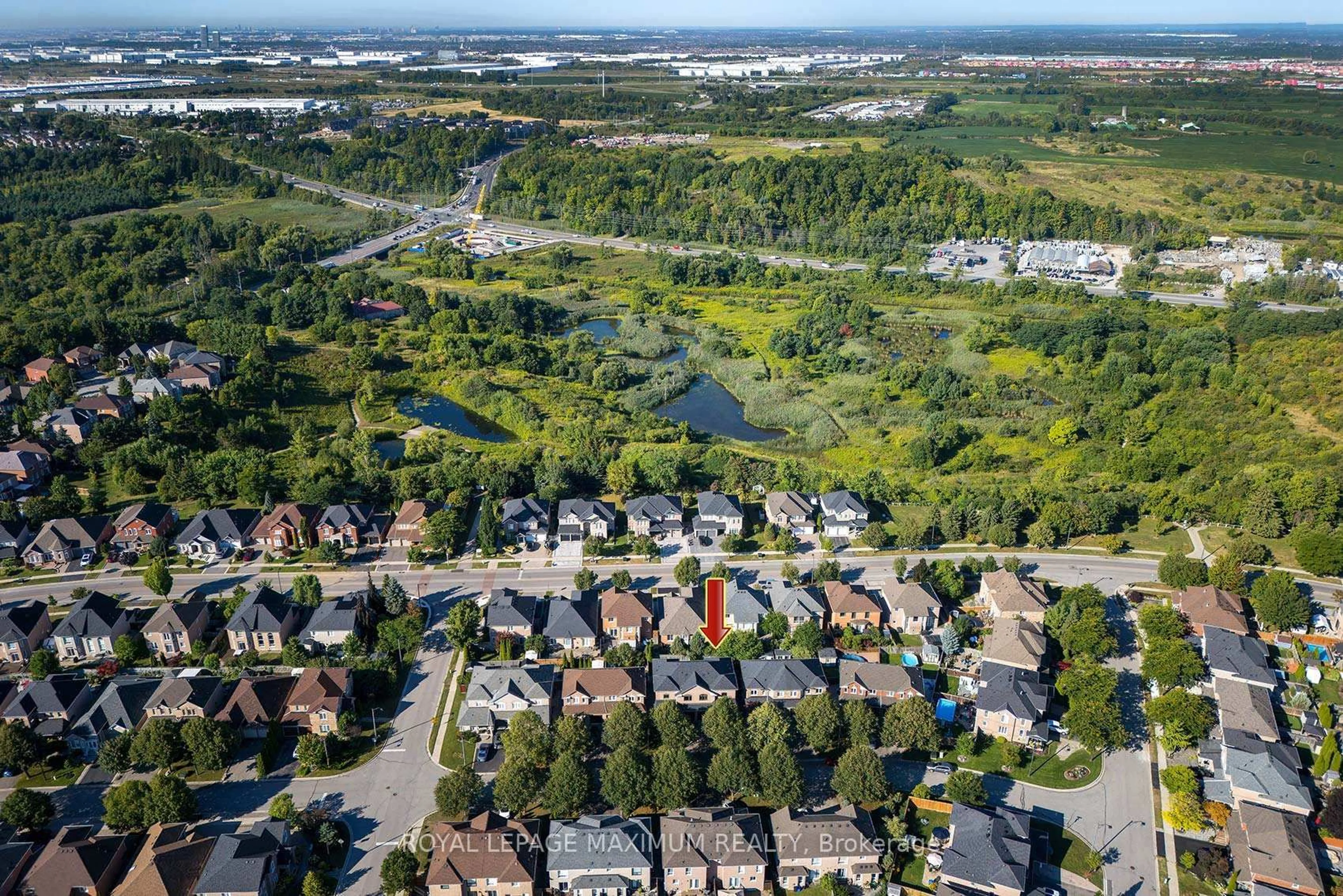 A pic from outside/outdoor area/front of a property/back of a property/a pic from drone, water/lake/river/ocean view for 167 Marbella Rd, Vaughan Ontario L4H 1L4