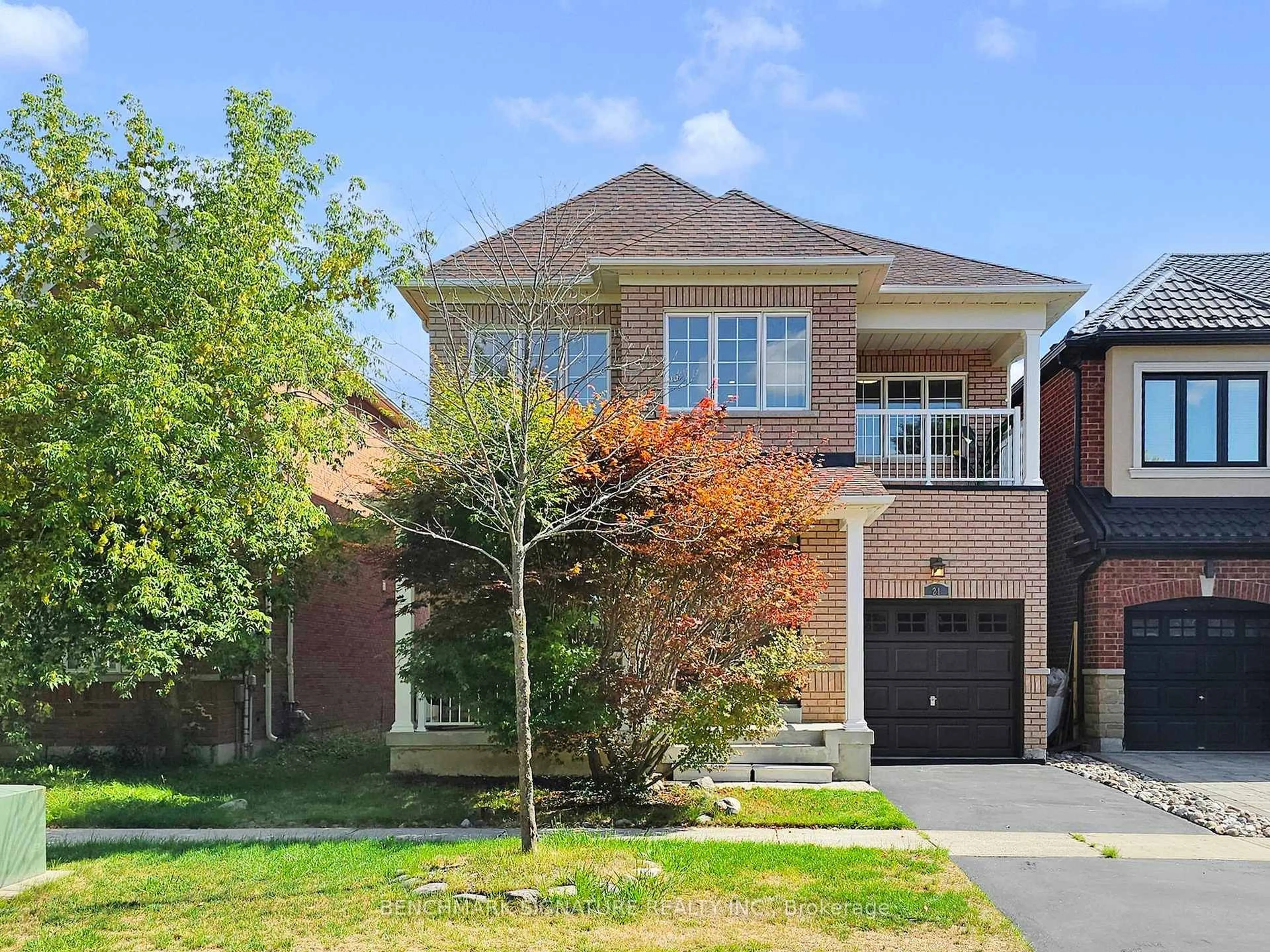 Home with brick exterior material, street for 21 Artisan Tr, Markham Ontario L6C 3C6