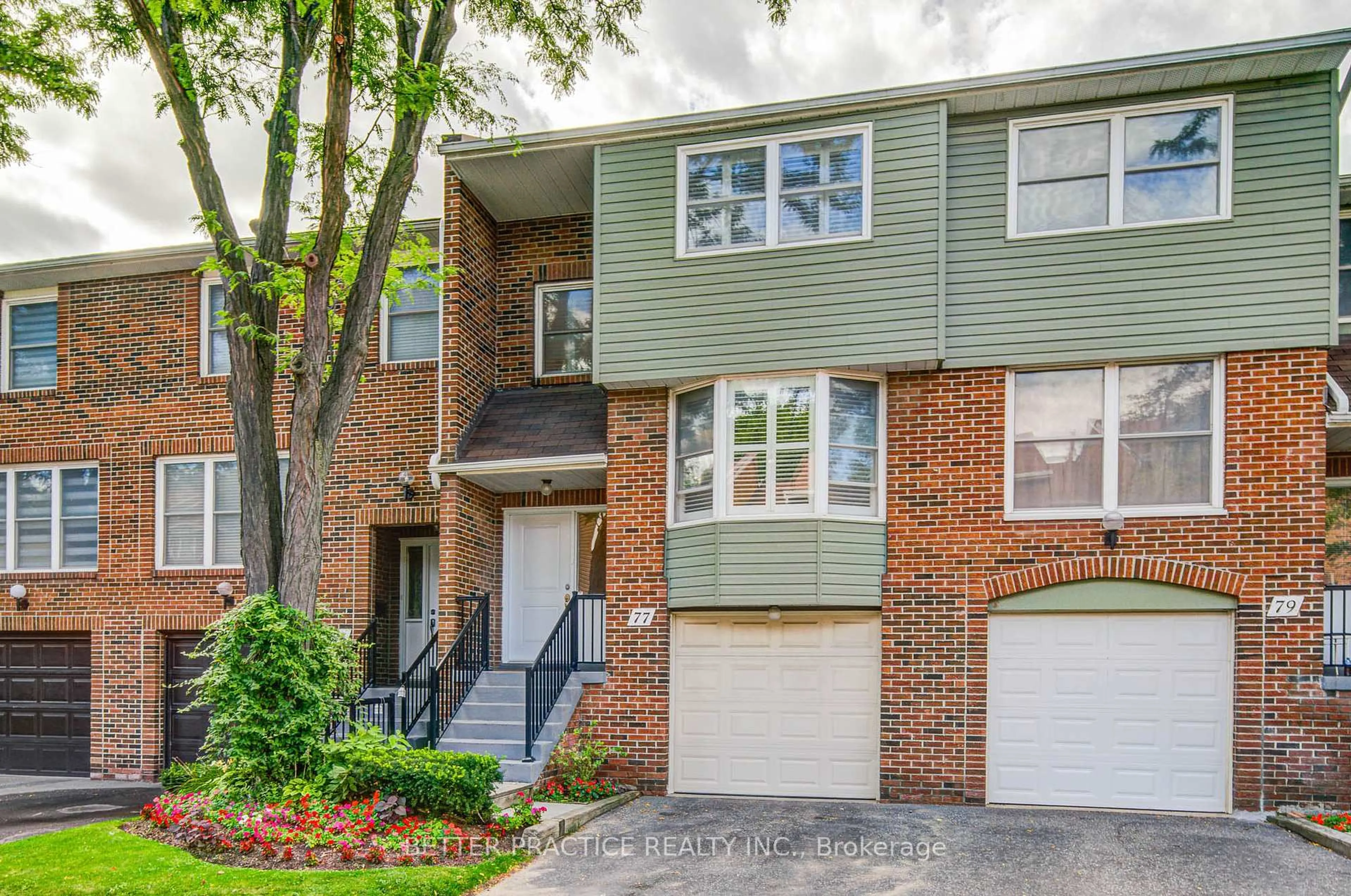 Home with brick exterior material, street for 77 Nottinghill Rd, Markham Ontario L3T 4Y3