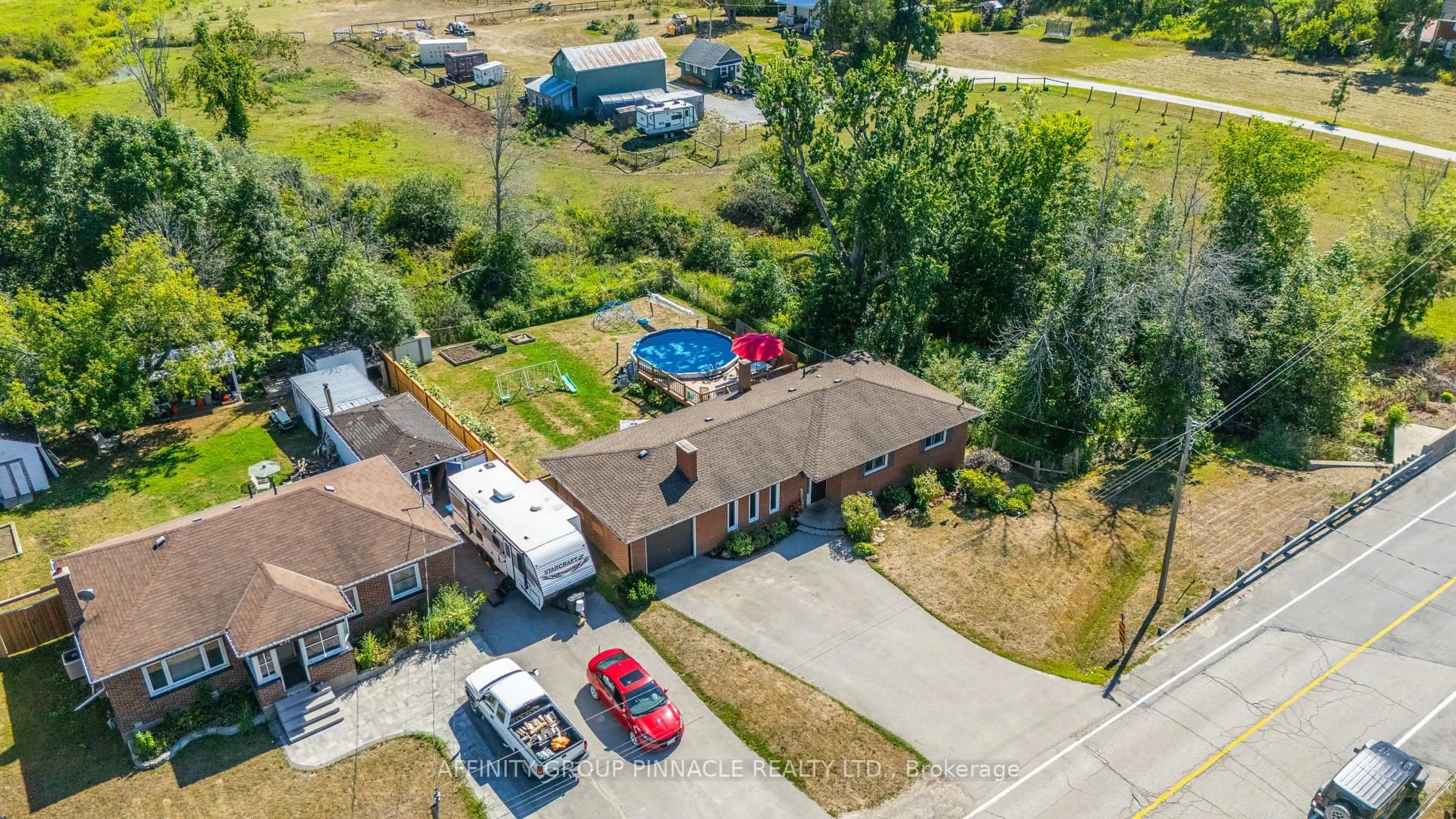 A pic from outside/outdoor area/front of a property/back of a property/a pic from drone, street for 227 Cameron St, Brock Ontario L0E 1E0