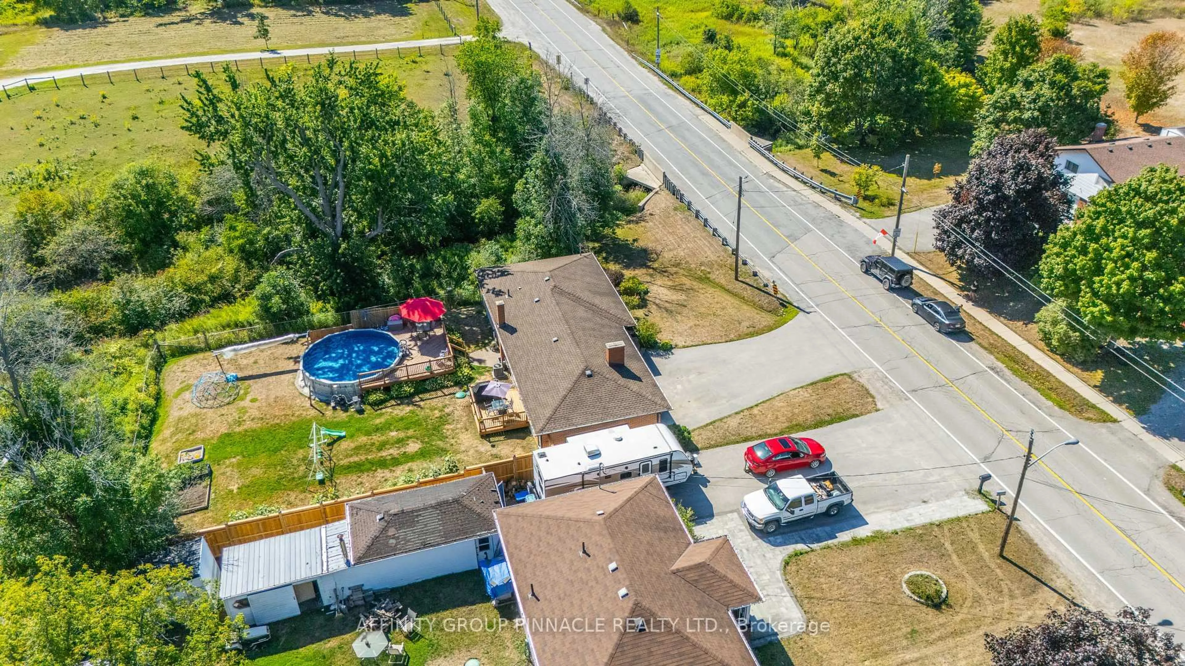 A pic from outside/outdoor area/front of a property/back of a property/a pic from drone, street for 227 Cameron St, Brock Ontario L0E 1E0