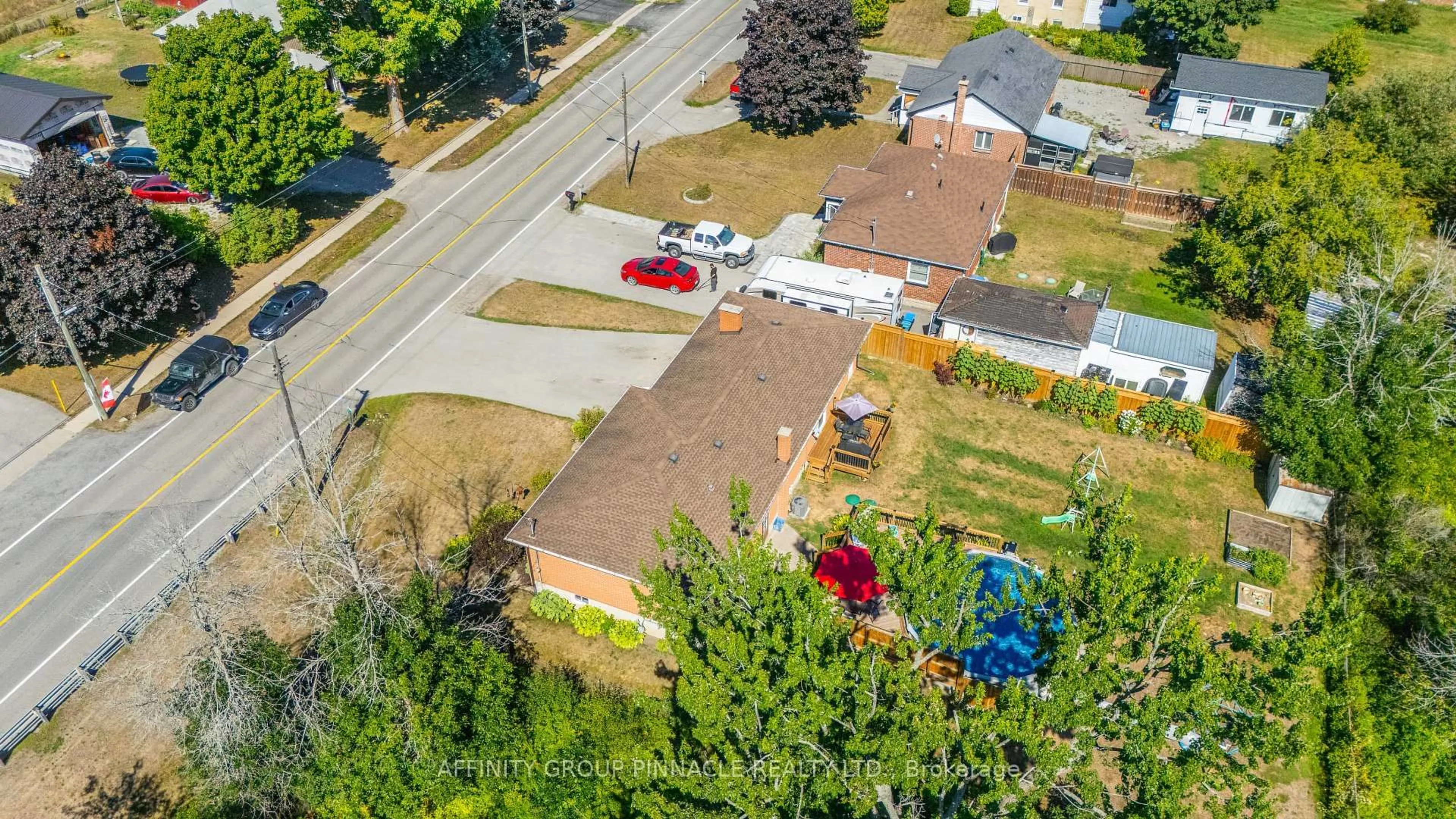 A pic from outside/outdoor area/front of a property/back of a property/a pic from drone, street for 227 Cameron St, Brock Ontario L0E 1E0