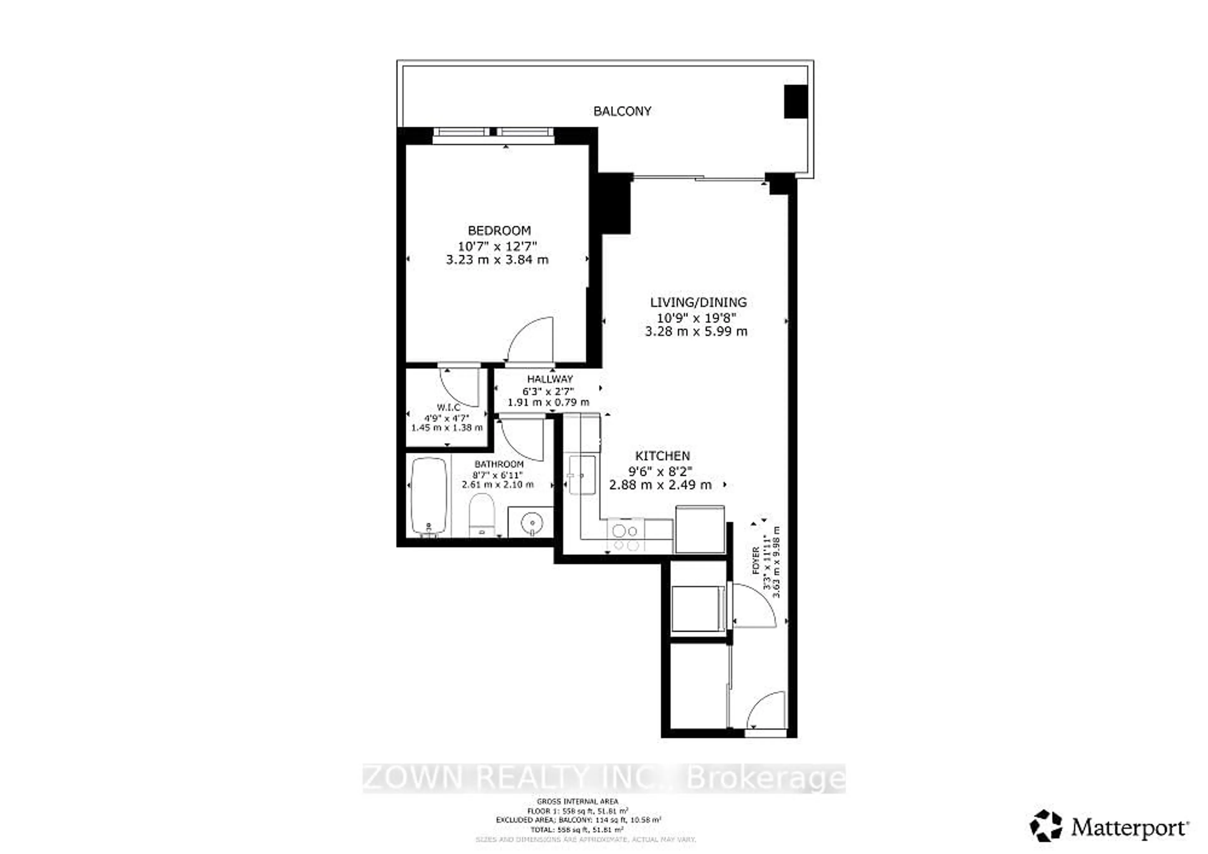 Floor plan for 85 NORTH PARK Rd #201, Vaughan Ontario L4J 0H9
