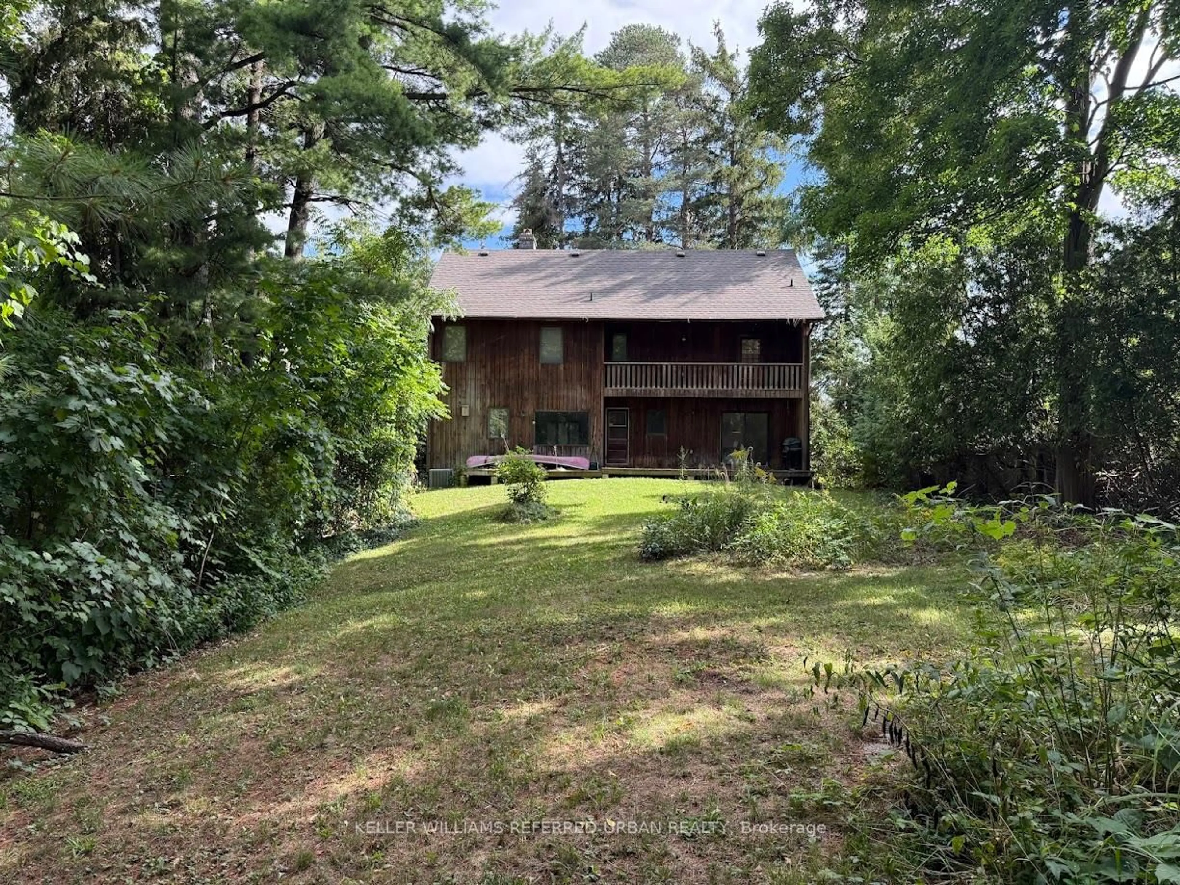 A pic from outside/outdoor area/front of a property/back of a property/a pic from drone, forest/trees view for 90 Proctor Ave, Markham Ontario L3T 1M7